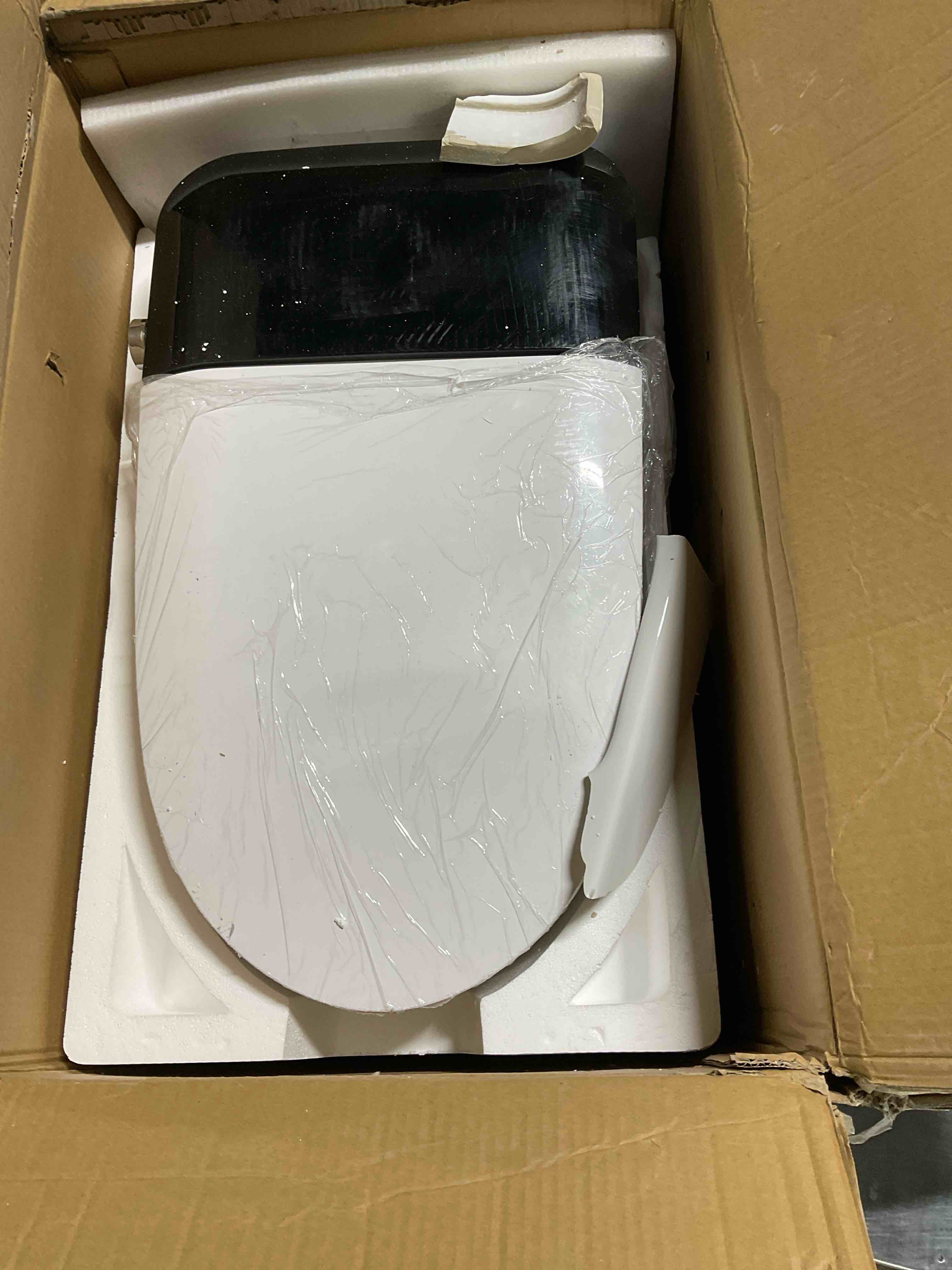 bcan smart toilet with tankless bidet wash, auto open lid, 1.28 gallons auto dual flush, heat seat, warm wash/dryer, soft closing, remote control