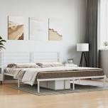 Metal King Bed Frame White