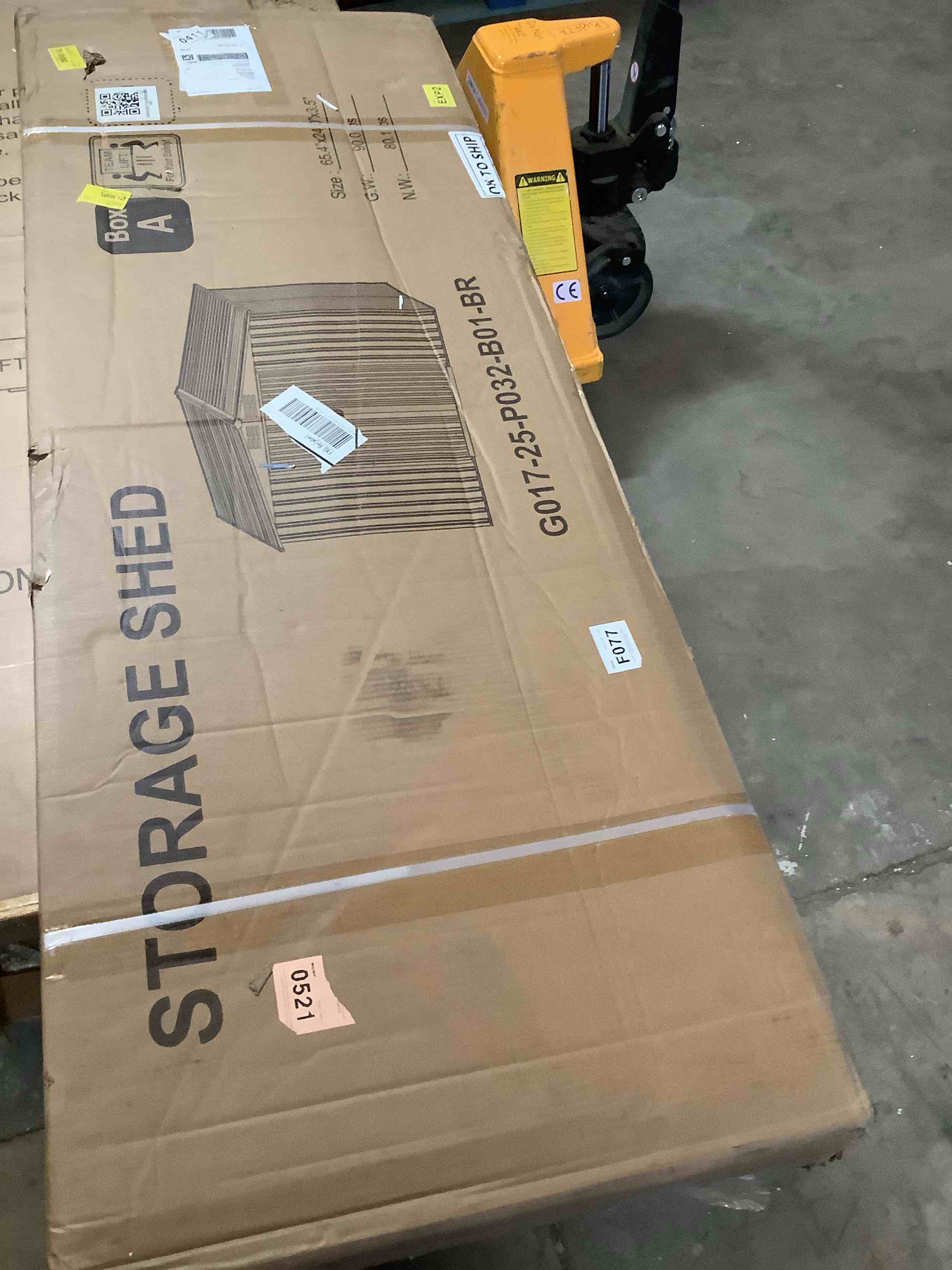 ( incomplete ). 8\u0027 X 6\u0027 Outdoor Metal Storage Shed  A Box