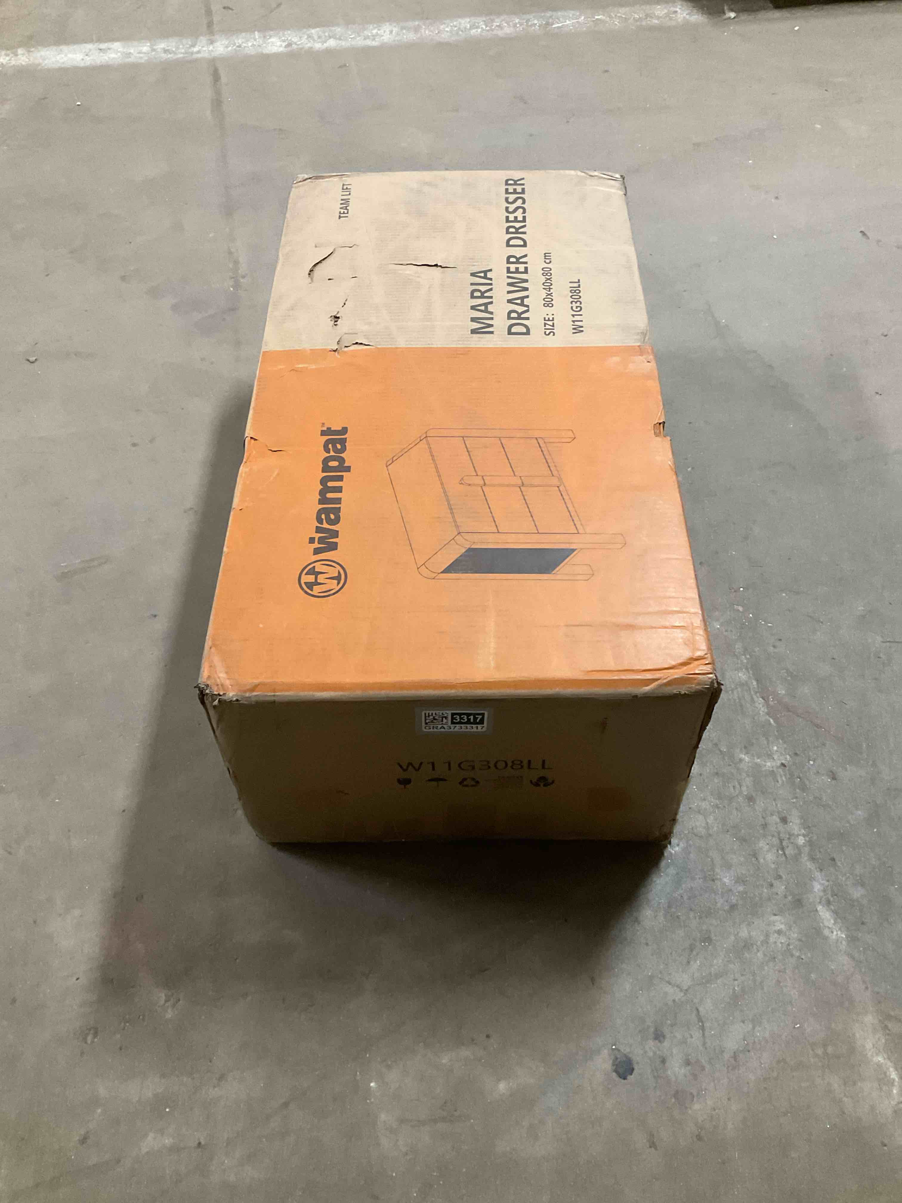 Condition photo showing Good Condition for Adora Modern Wood Nightstand With 3 Drawers ,31.5" Large Mid-Century End Table,Curved Bedside Table Storage Cabinet For Bedroom, Living Room,Entryway