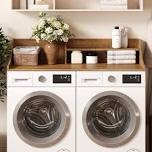 2-layer washer dryer countertop ï¼Œlaundry countertop with storage shelf