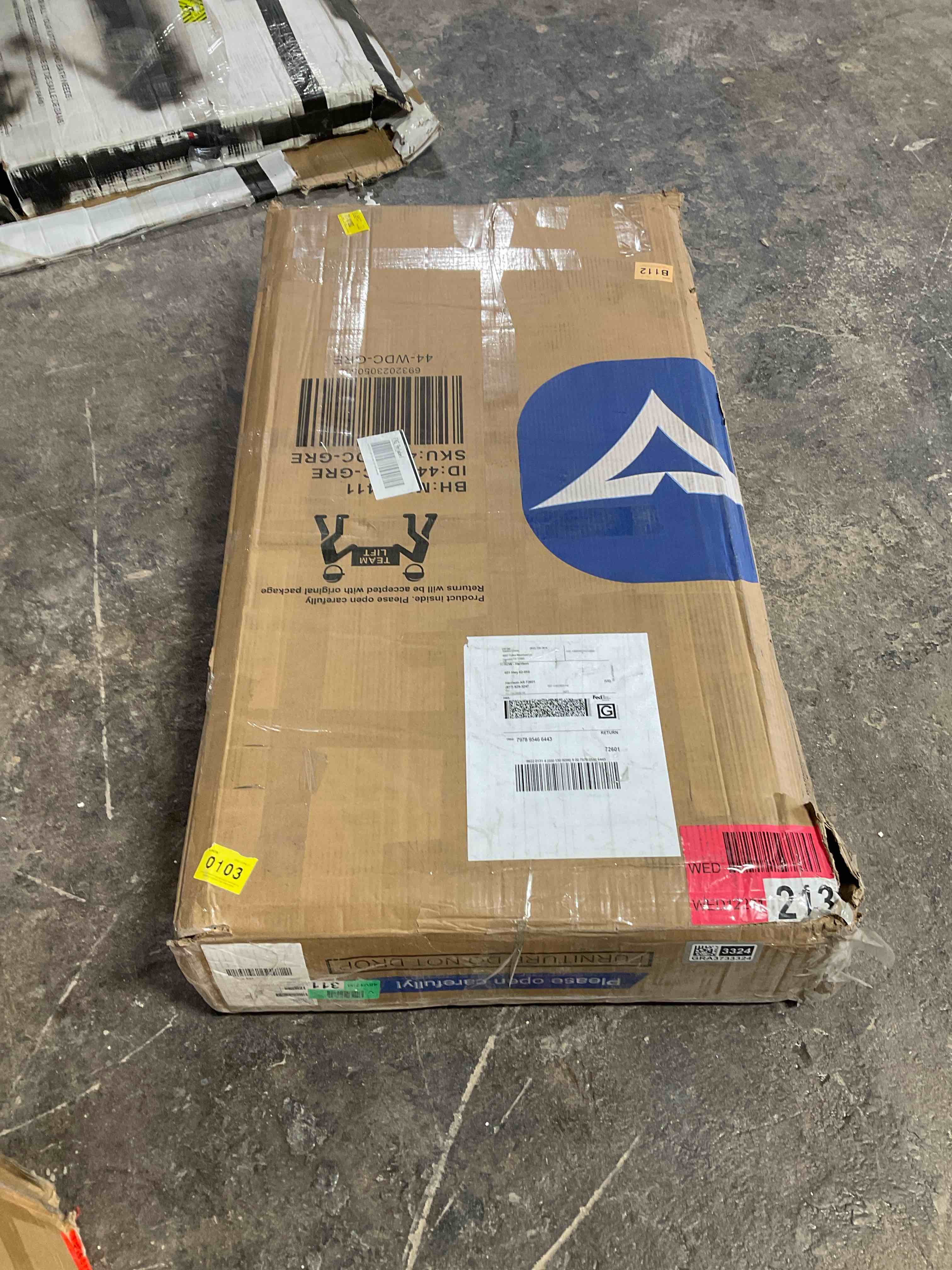 Condition photo showing Good Condition for 49 X 27 X 6“ COMPUTER DESK GRAY COLOR