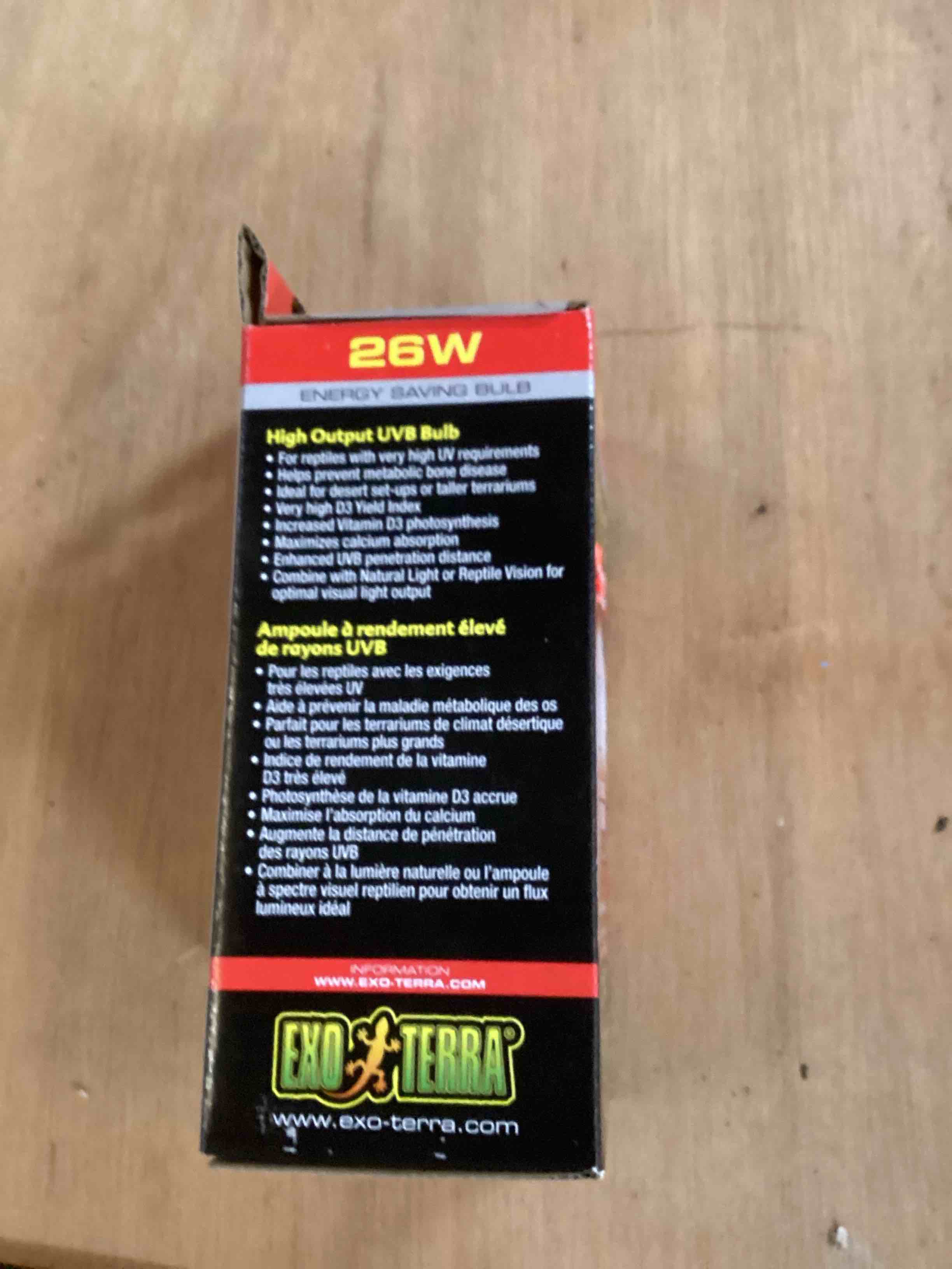 Condition photo showing Good Condition for reptile uv bulb 26w. 