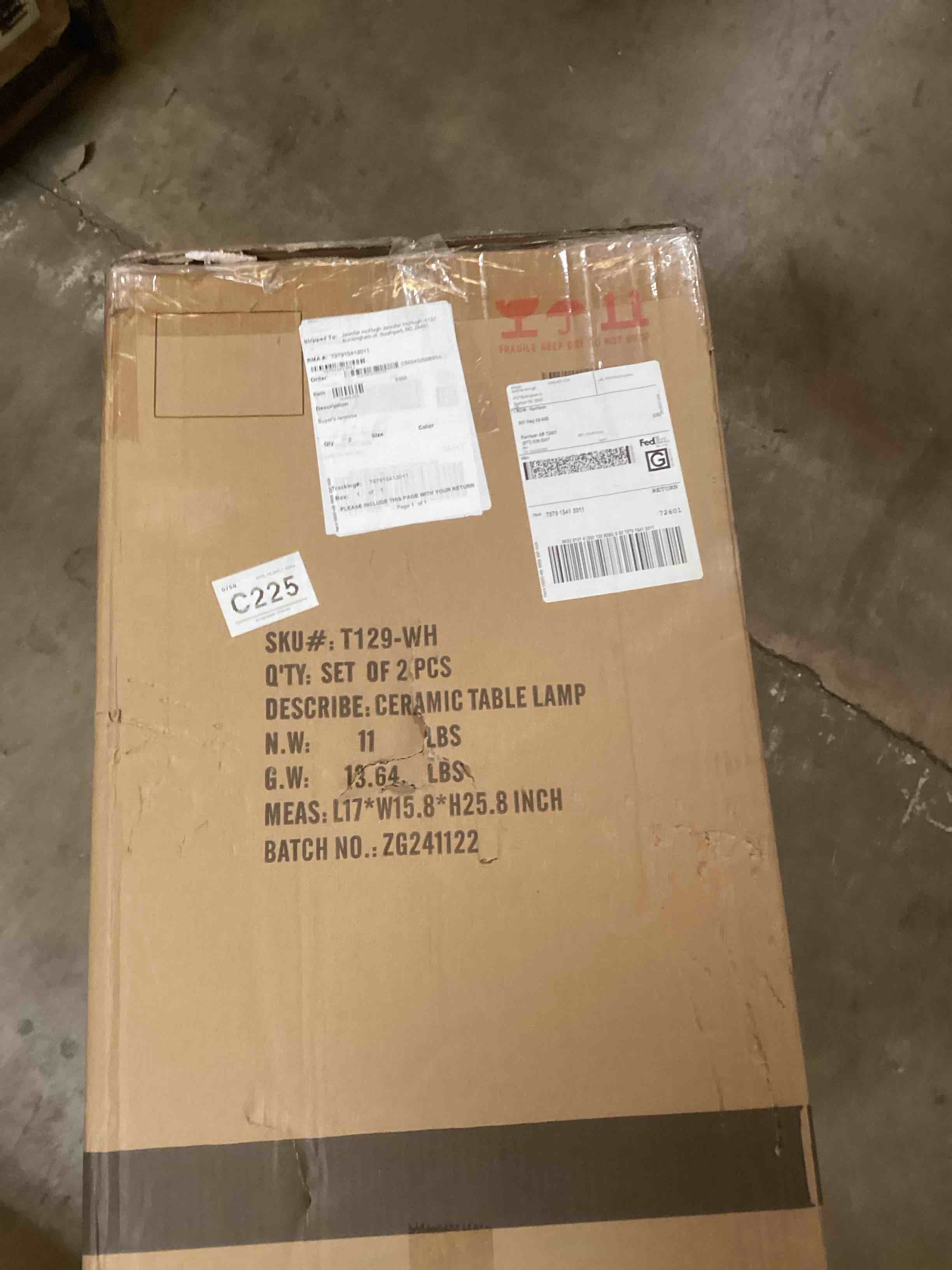 Condition photo showing Good Condition for Leithgow 31" Tall White Porcelain Table Lamp Set - MCM Modern Funky Accent Table Lamps for Bedroom Bedside/Nightstand, Living Room \u0026 Desk