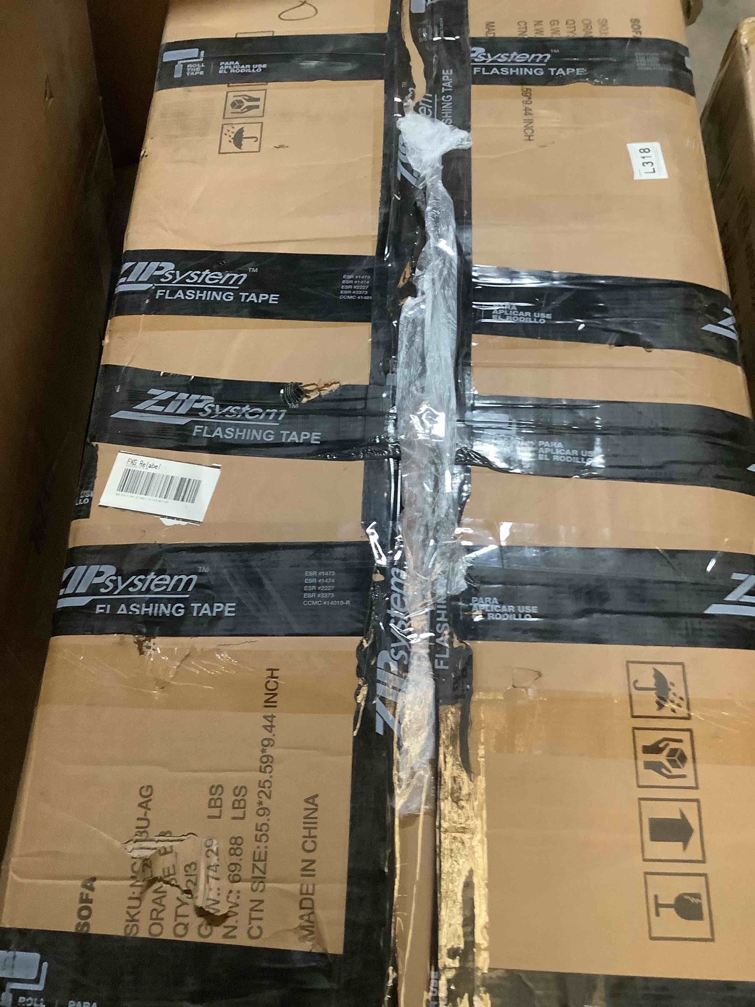 bright orange couch incomplete box 2 of 3