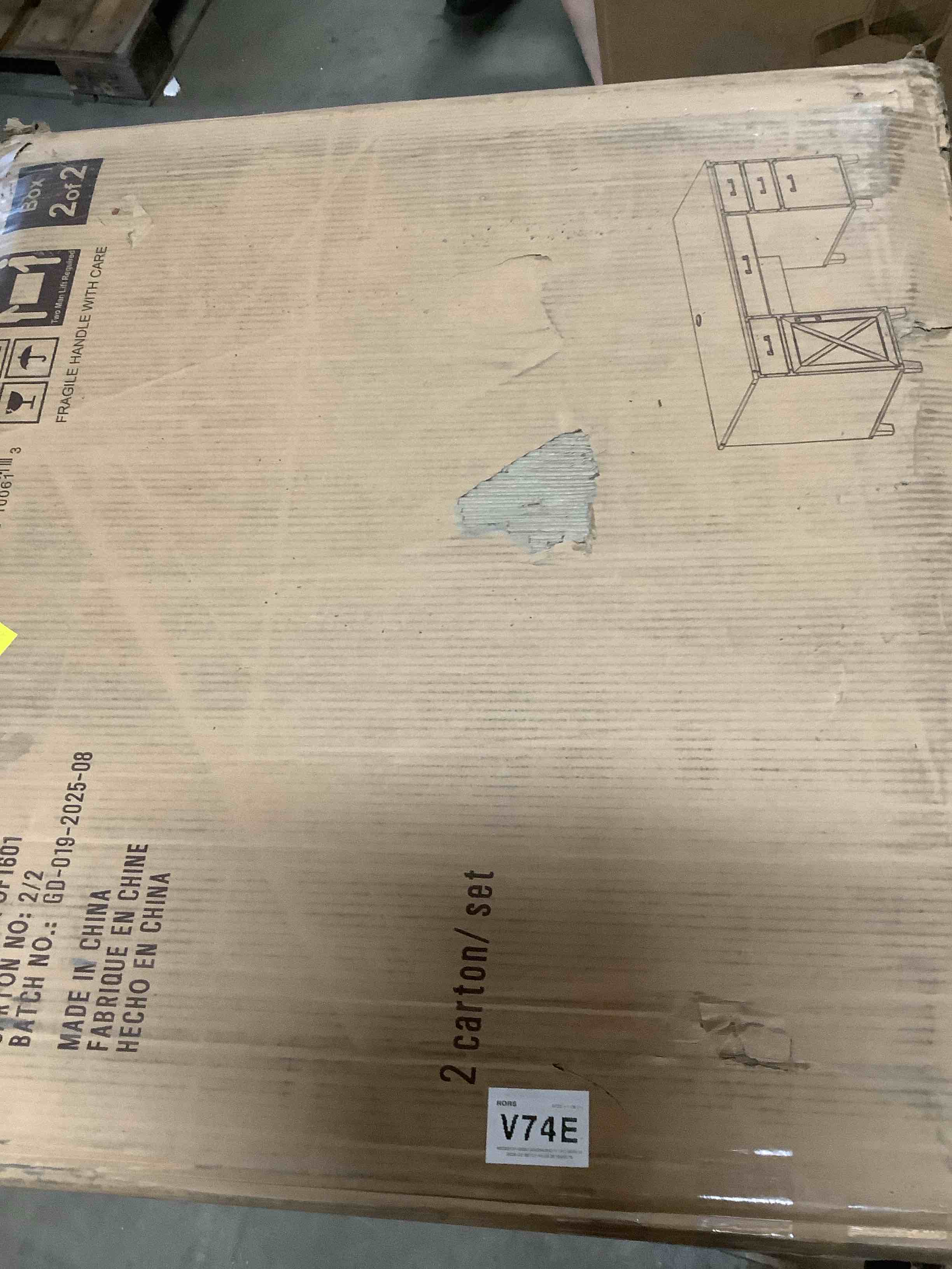 Condition photo showing Good Condition for 59" x 29.5" Rectangular desk incomplete box 2 of 2