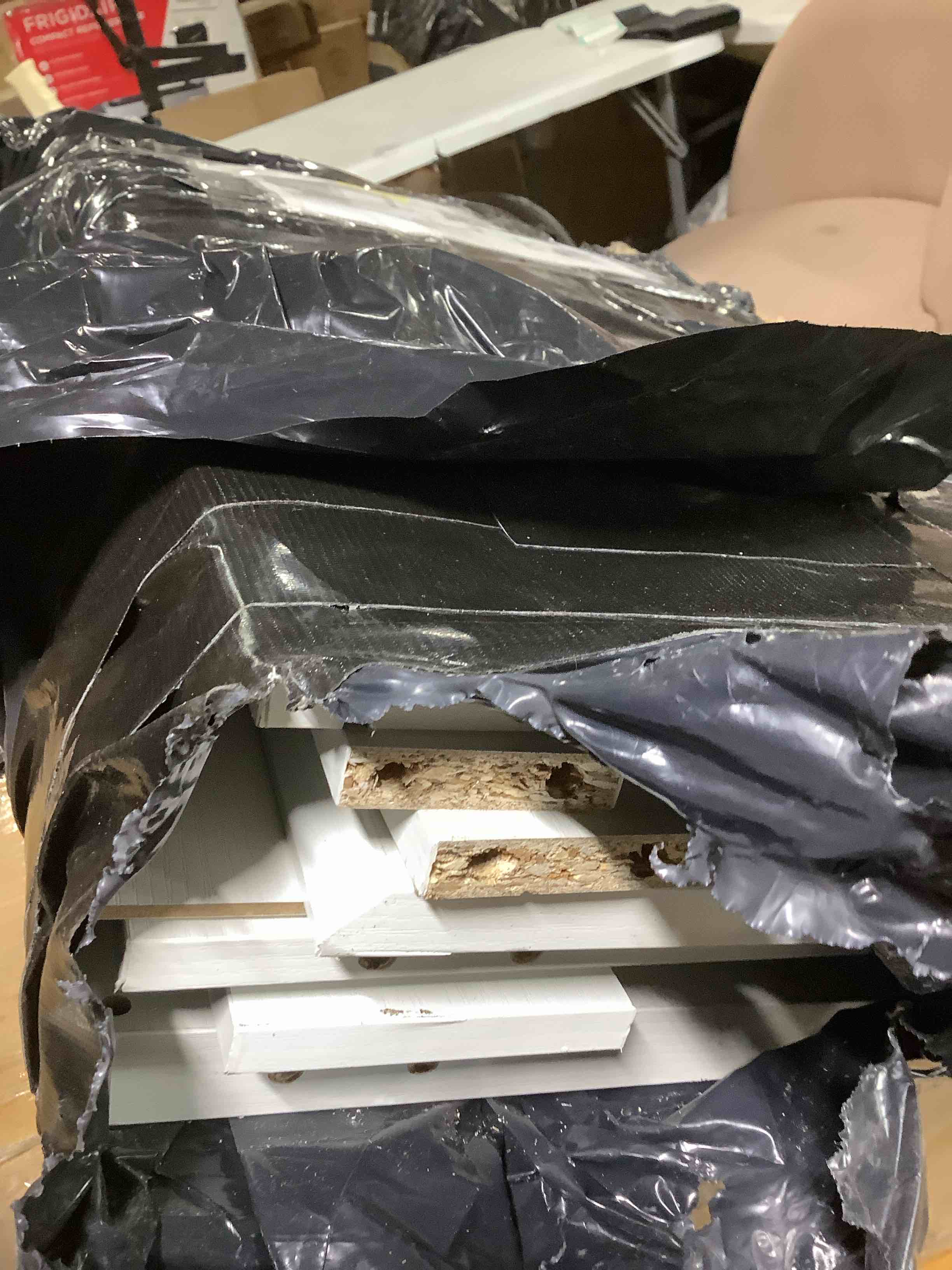 (Incomplete no box, might have damage) white book shelf furniture 