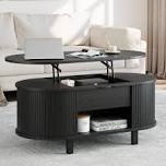 Condition photo showing Good Condition for 43.3\u0027\u0027 W Oval Lift Top Coffee Table With Storage