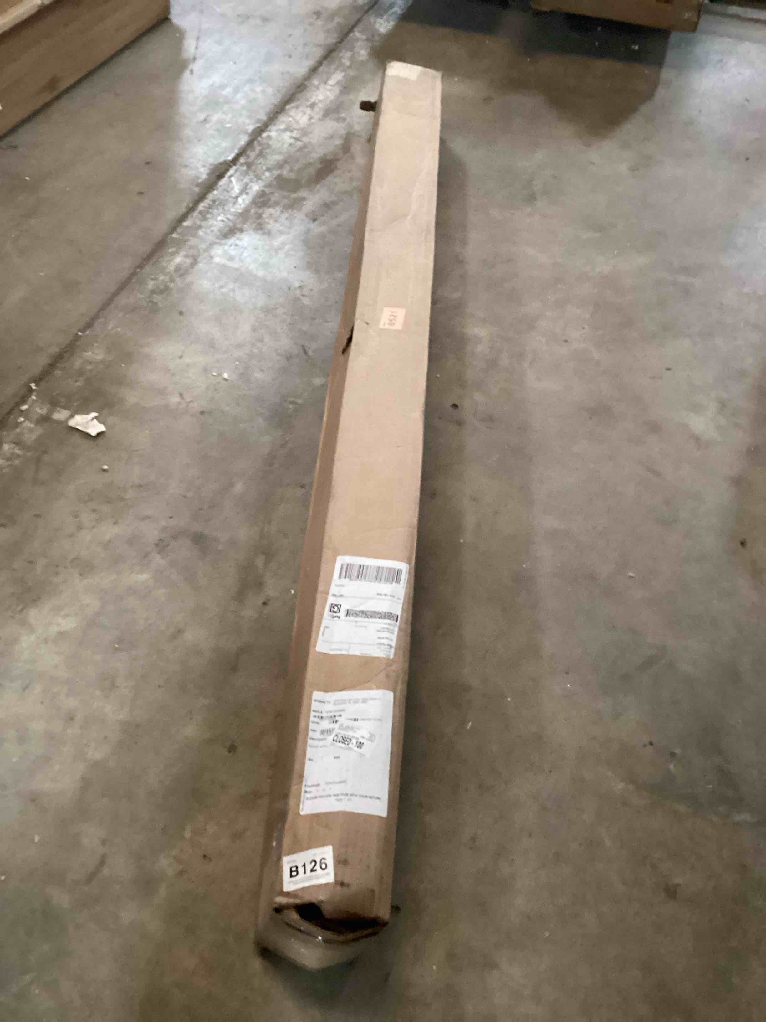 Condition photo showing Good Condition for Extra Large Wall Art Fabric Print - Moody Blue and Beige Soft Gradient Abstract Artwork Decor for Living Room or Bedroom - "Frame Assembly Required (Unfinished Frame)"