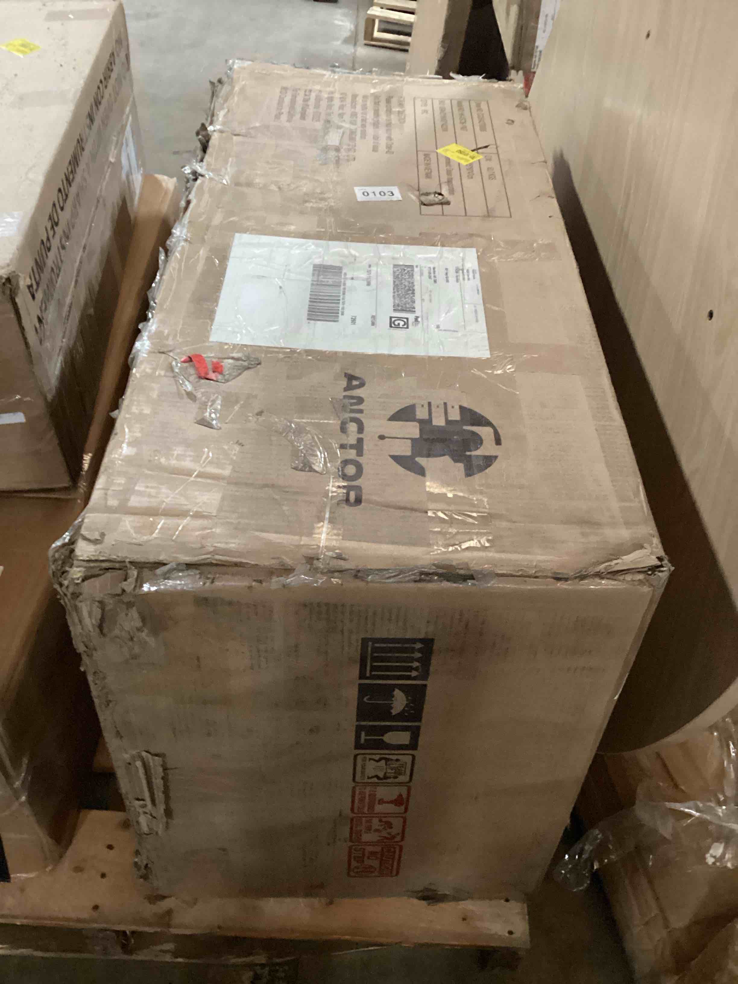 Condition photo showing Good Condition for 36" Bahtroom Vanity With Ceramic Sink, White Vanity With Sink For Bathroom, Single Sink Bathroom Vanity With Drawers, Adjustable Shelves