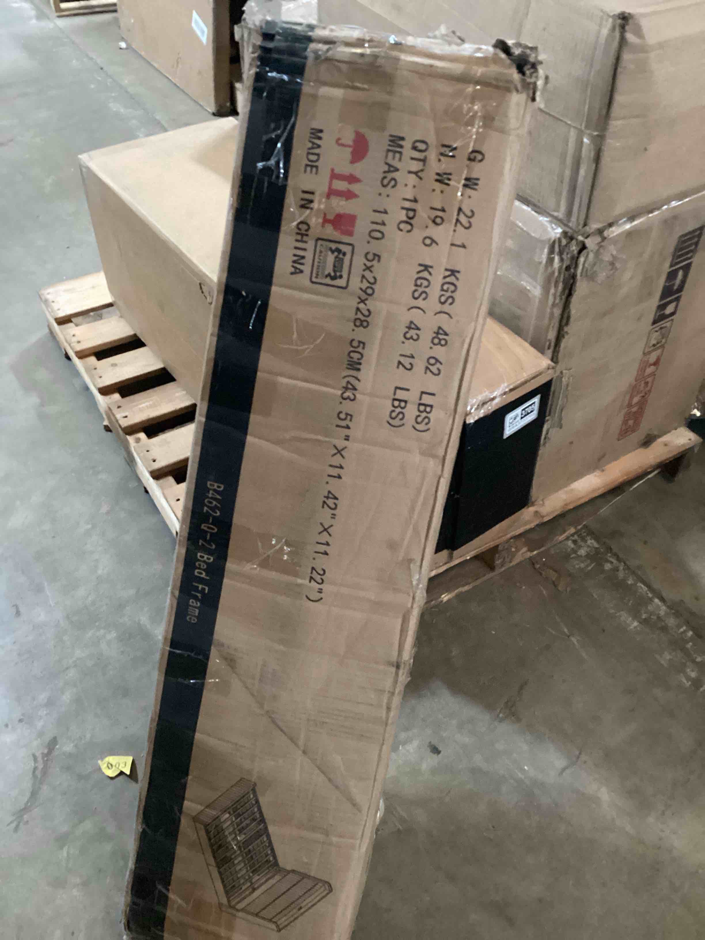 Condition photo showing Good Condition for (INCOMPLETE) Upholstered Bed Frame With 4 Drawers, Bed With Storage Headboard And Charging Station