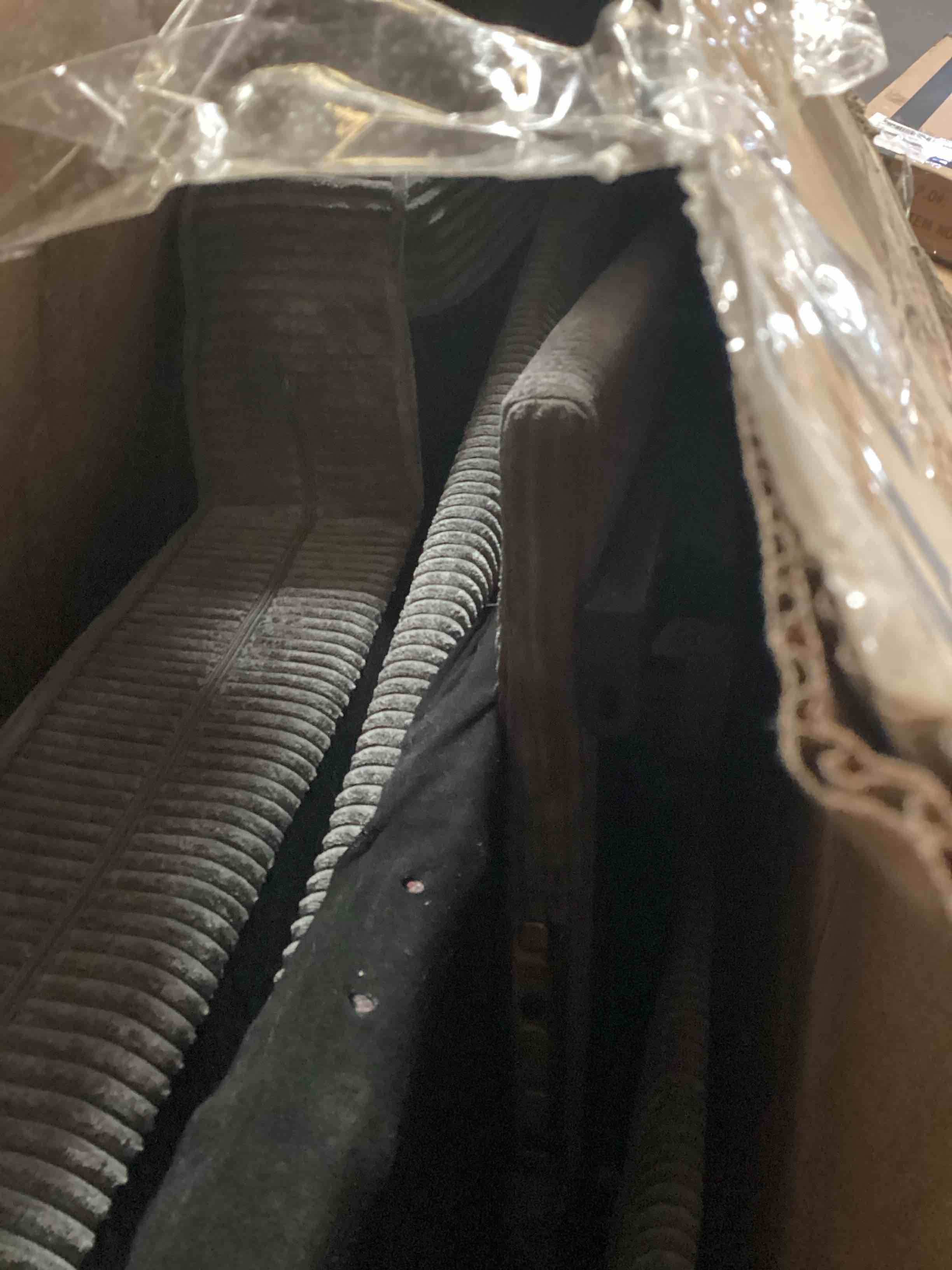 Condition photo showing Good Condition for 112 Inch Oversized Sofa, Sectional Sofa With USB Ports, Corduroy Gray