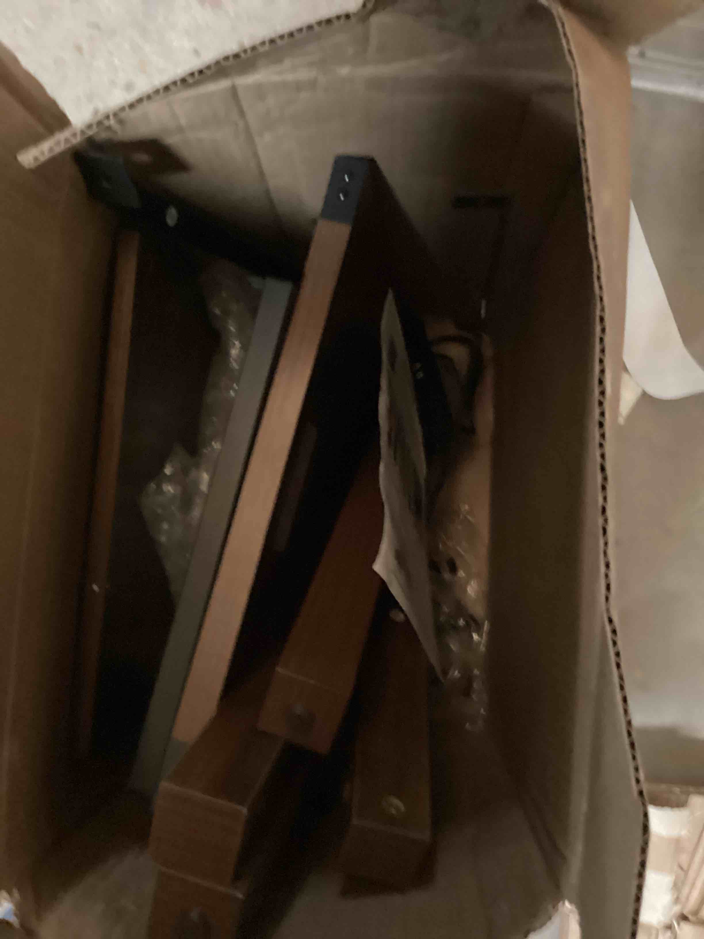 Condition photo showing Good Condition for Eidelweiss Tall End Table Nightstand with 2 USB Ports, 2 Power Outlets, and 2 Storage Shelves