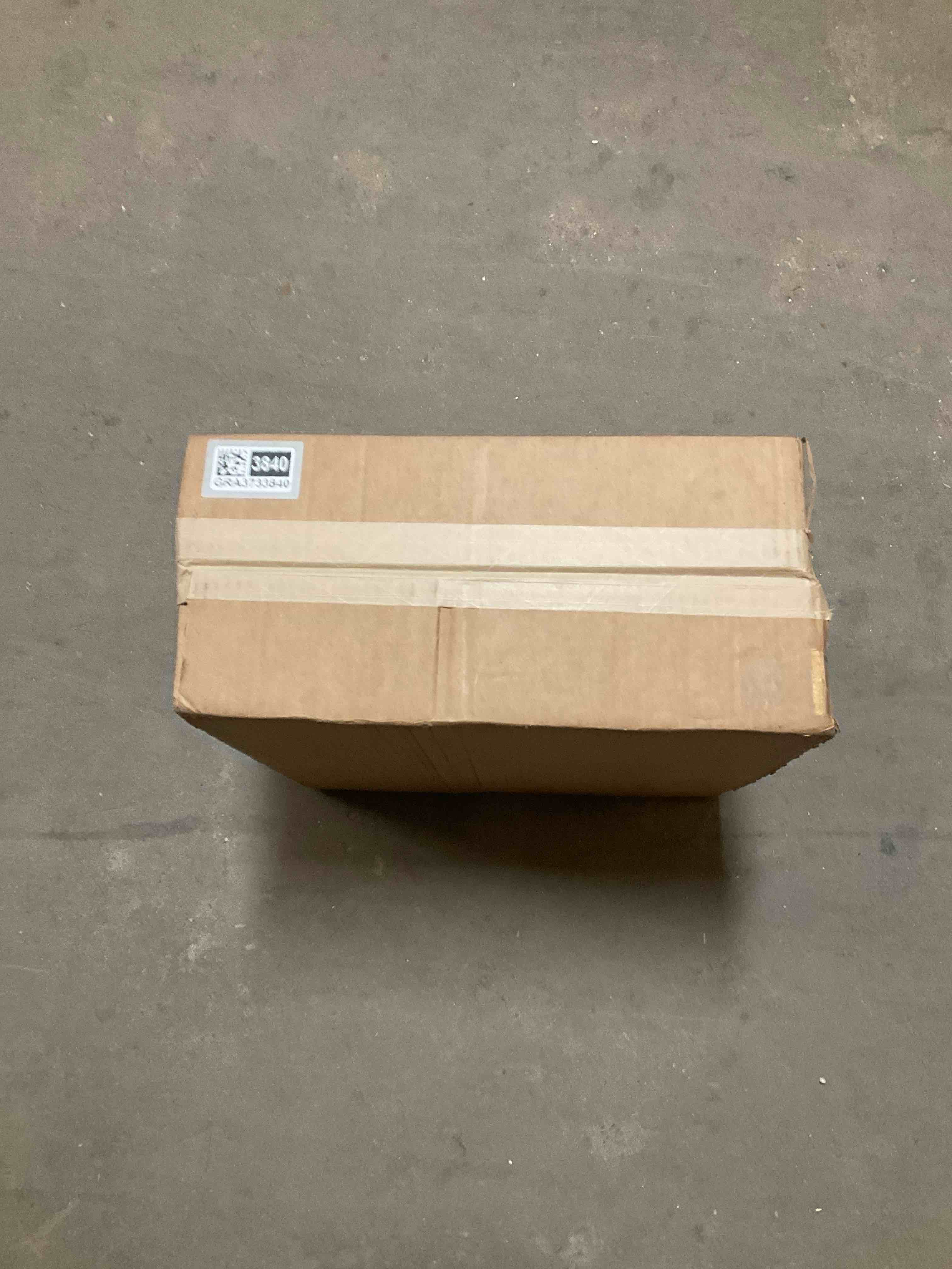 Condition photo showing As Is for (broken)Cole And Grey Polystone Textured Cutout Ring Geometric Sculpture With Block Base