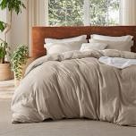 essential bedsure 100% washed cotton duvet cover with pillow sham for all seasons