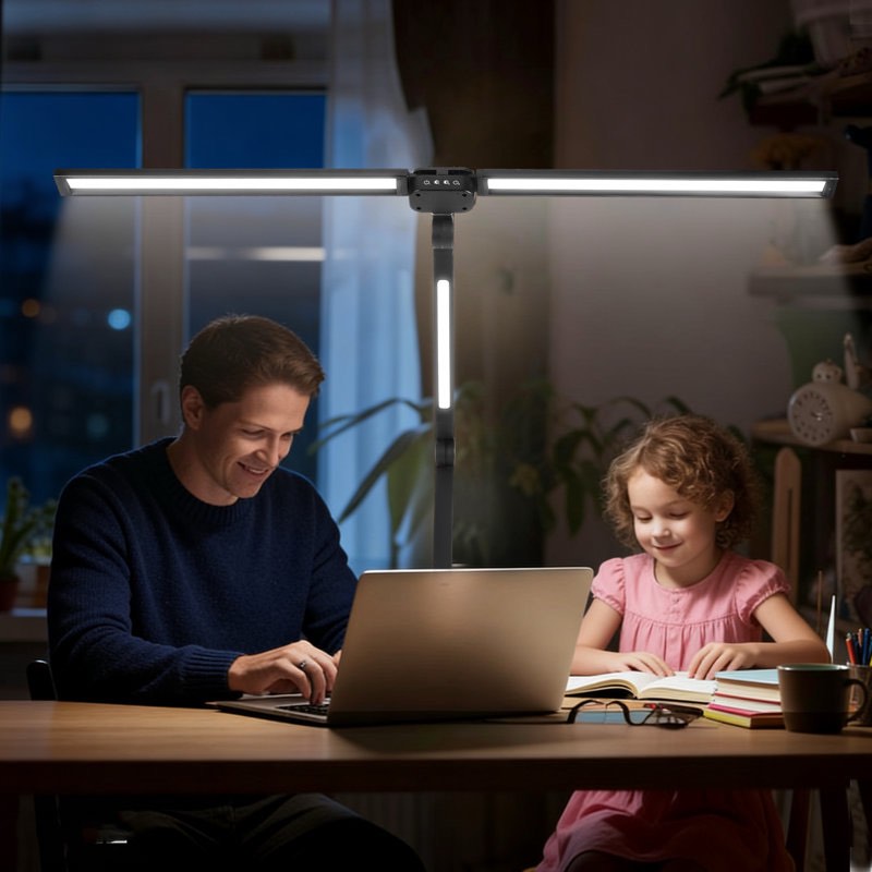 Led Desk Lamp With Clamp,architect Desk Lamp For Home Office,24w Bright With Rgb Atmosphere Lighting,remote Control,5 Color Modes \u0026 5 Dimmable Eye Protection For Monitor Studio Reading