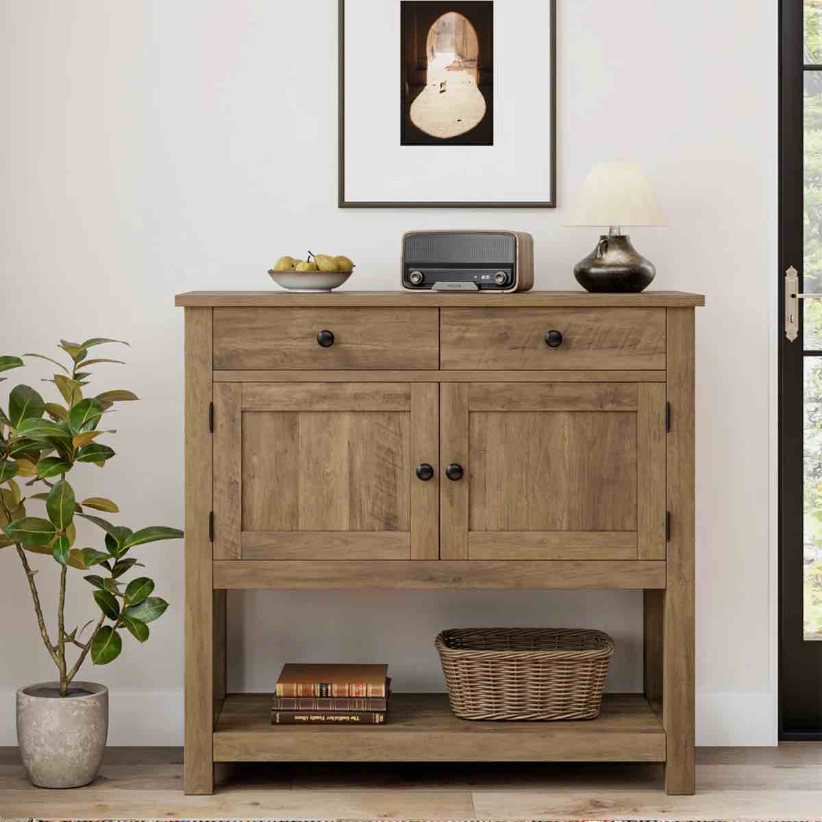 Latiasha 35.4\u0027\u0027 Console Table with Drawers and Cabinet
