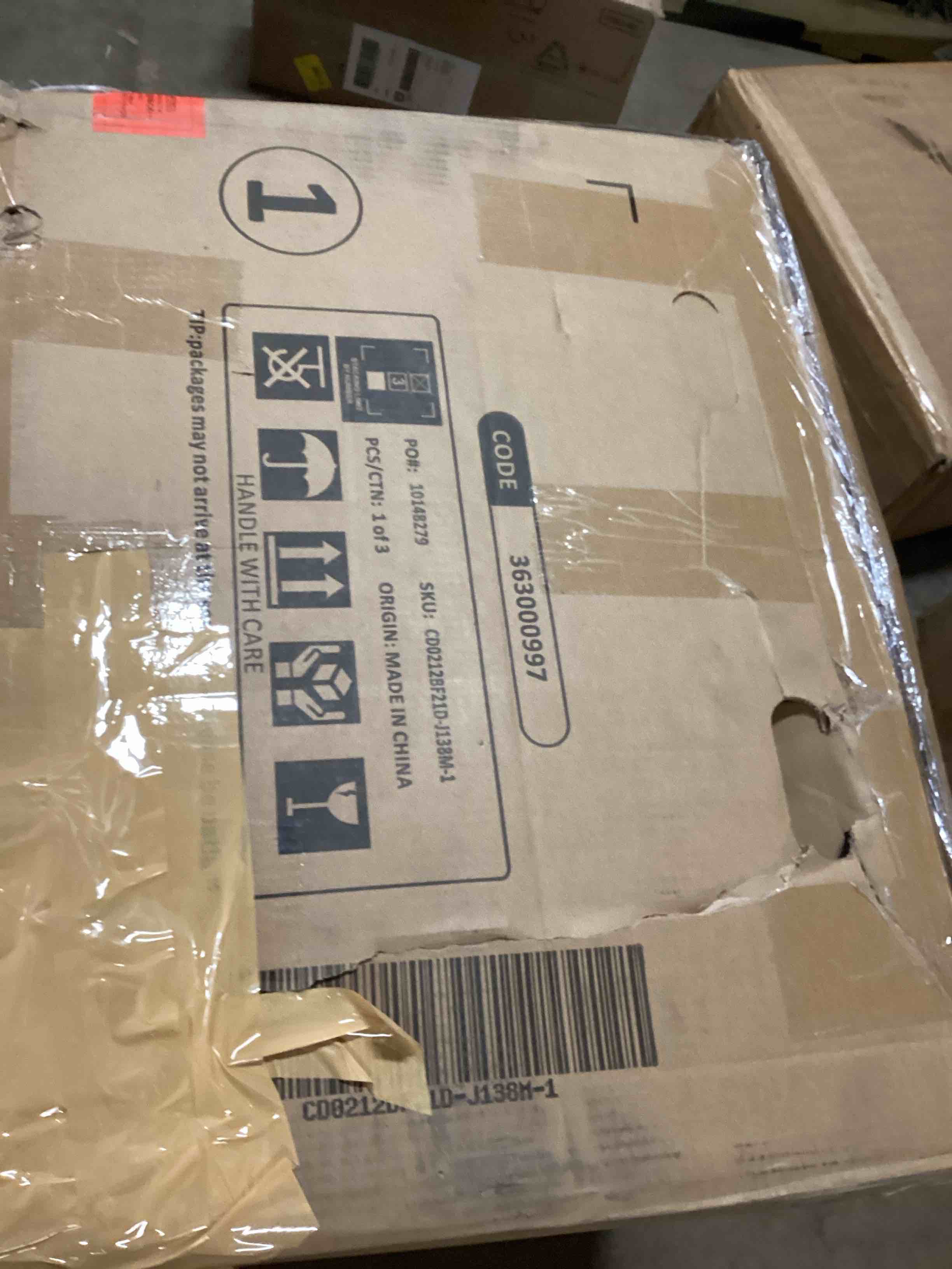 Condition photo showing Good Condition for Faux Air Leather Recliner Chair Of Box2(“ Incomplete”)