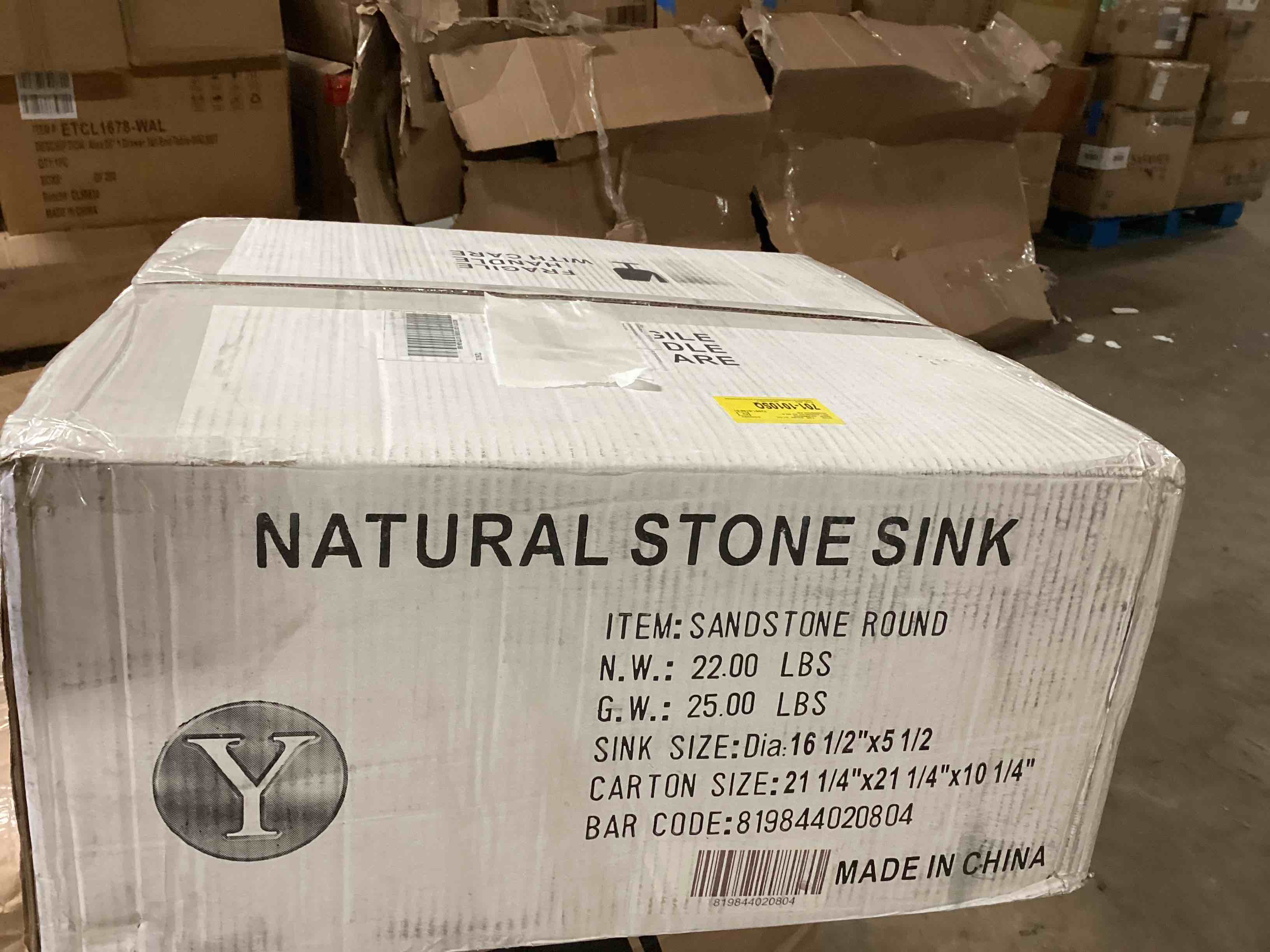 Condition photo showing Good Condition for Stone Circular Vessel Bathroom Sink