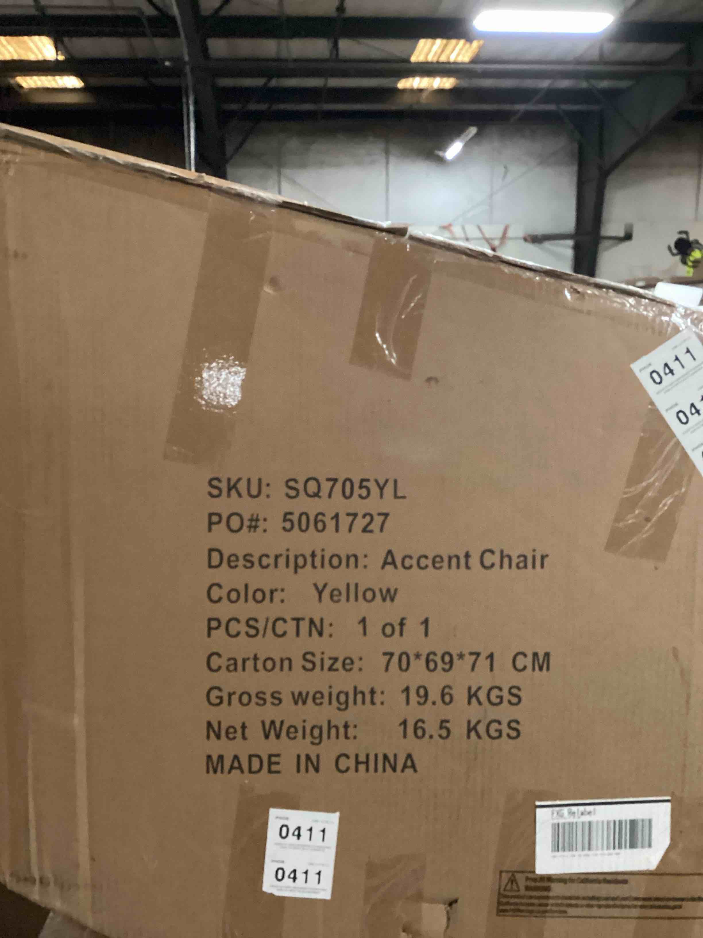 Condition photo showing Good Condition for Fumiyo YELLOW Wide Velvet Swivel Barrel Chair