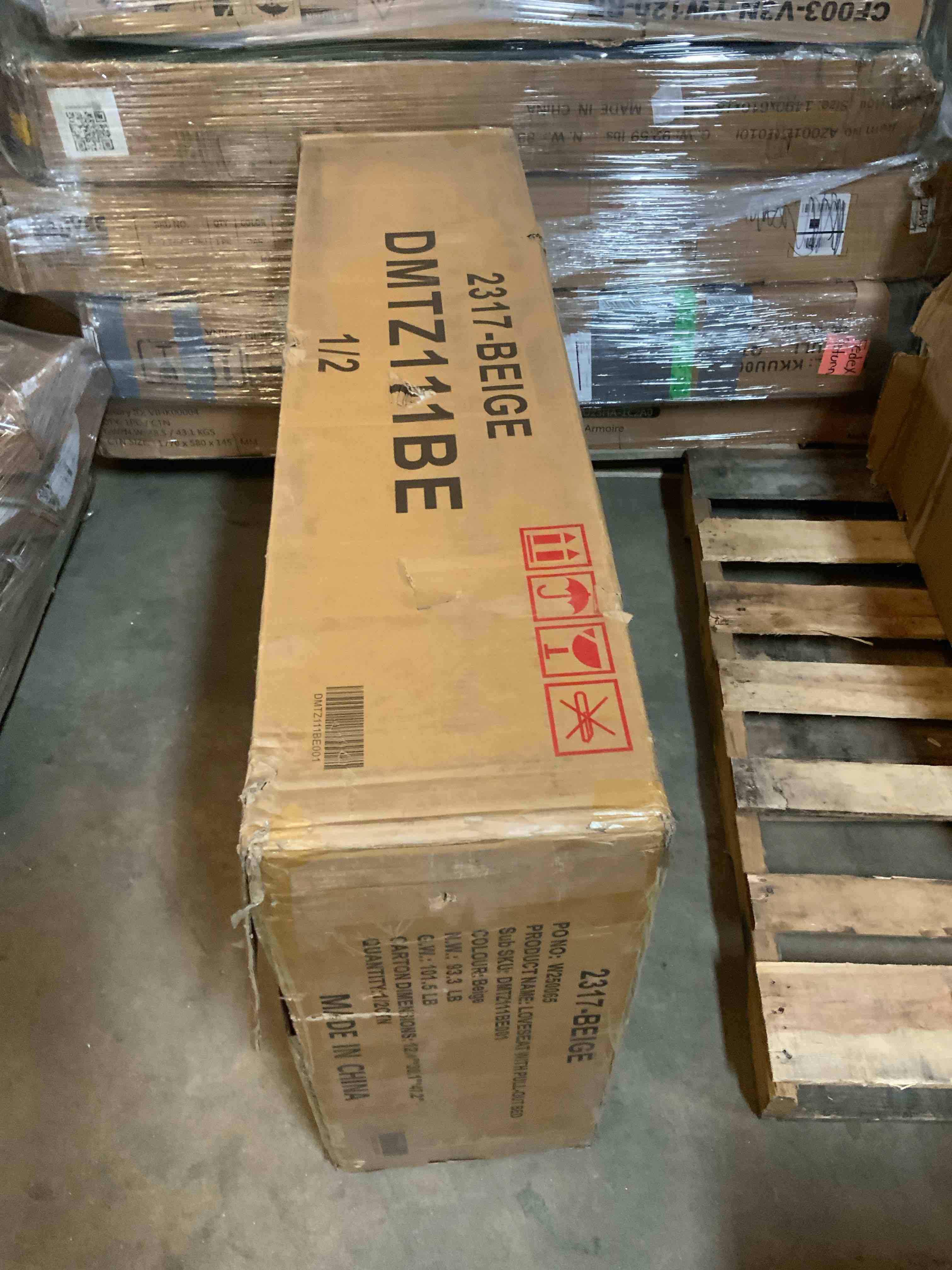 Condition photo showing Good Condition for (box 1 of 2)Aldora 2-Piece Corduroy Reversible Sleeper Sectional Sofa Convertible Pull-Out Bed , Chaise with Hidden Storage