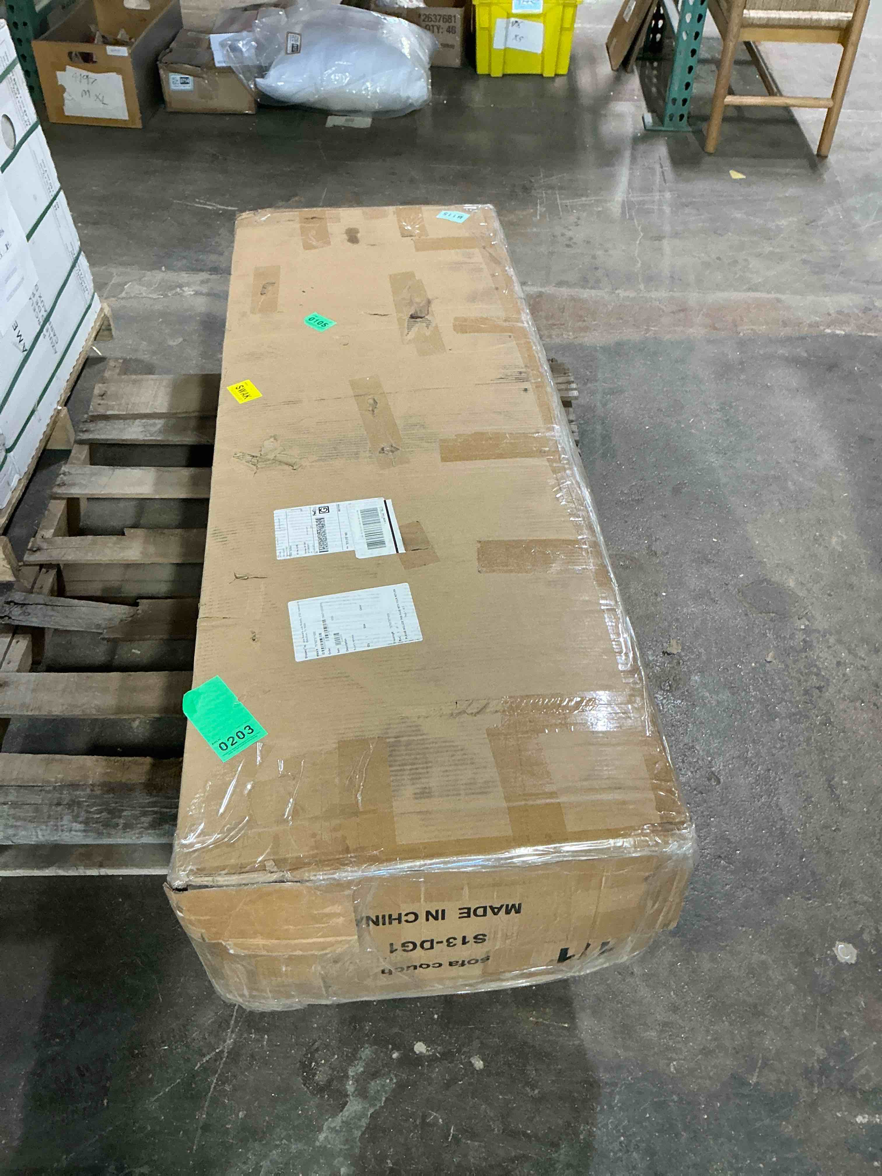 Condition photo showing Good Condition for 68" Loveseat Sofa, Comfy Corduroy Couch With Spring Cushion And Solid Wood, Modern Extra Deep Seat For Bedroom, Living Room, Office,Tool-Free Assembly
