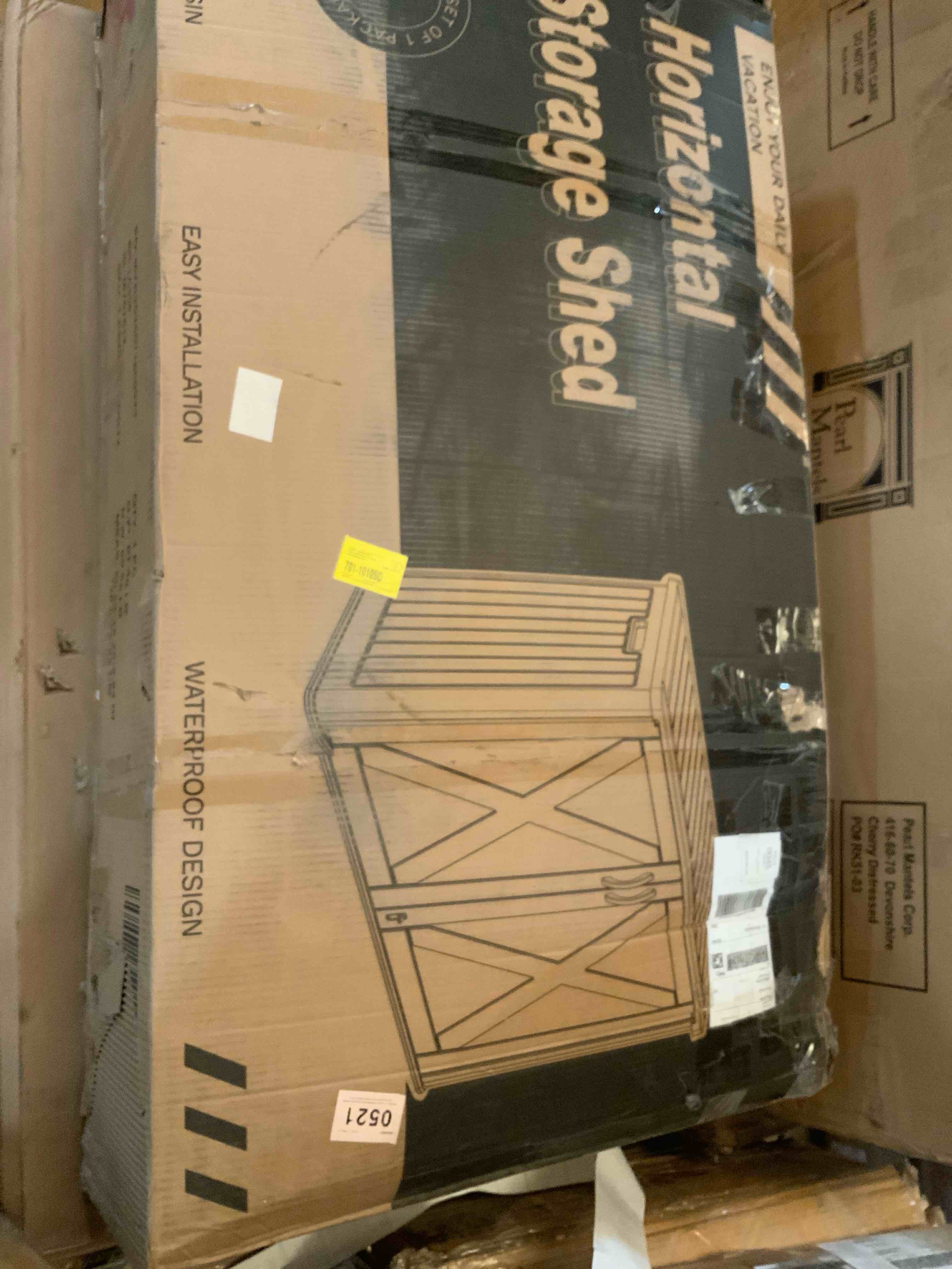 Condition photo showing Good Condition for 4 Ft. W X 2 Ft. D Outdoor Resin Horizontal Storage Shed