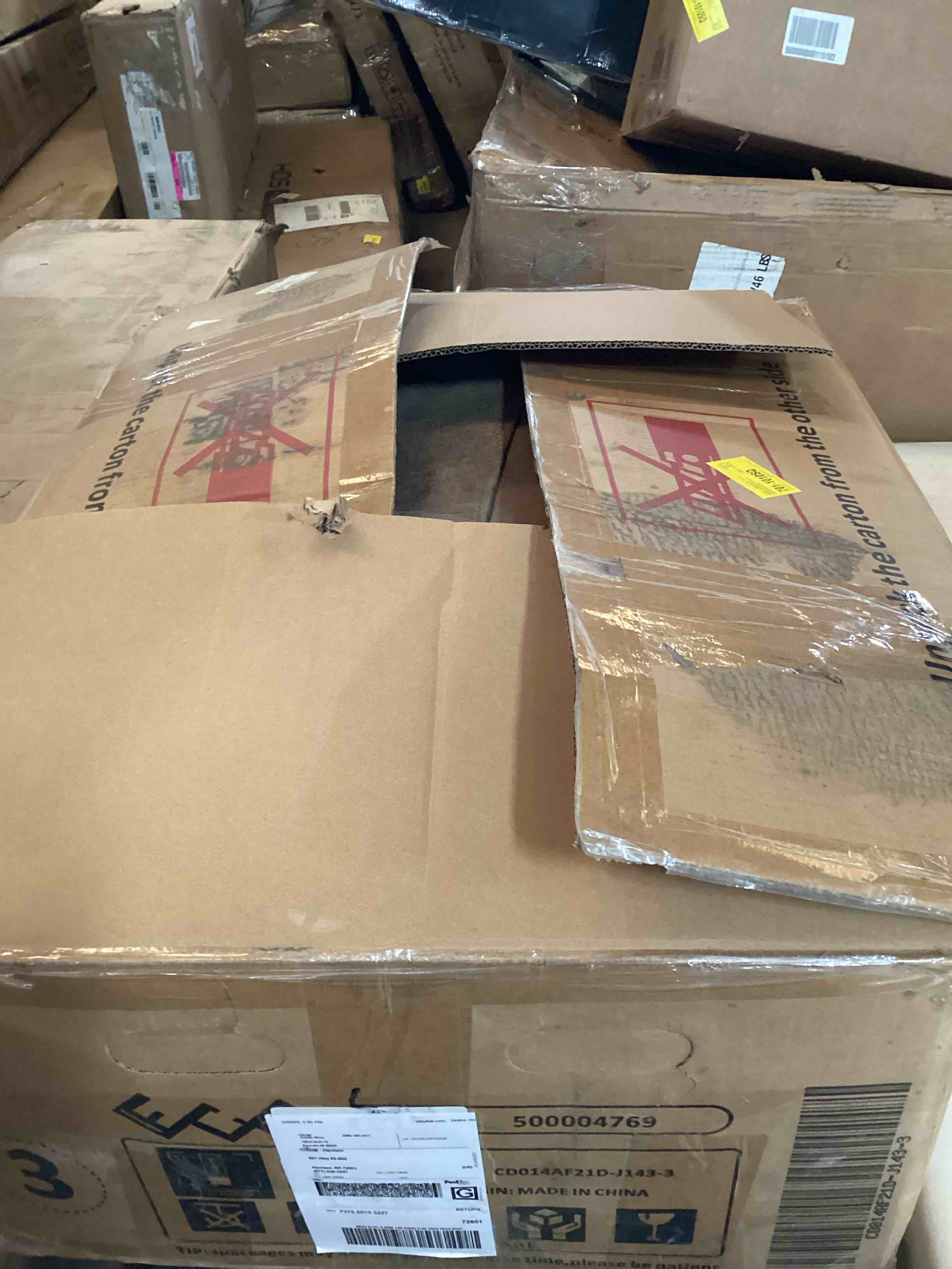 Condition photo showing Good Condition for Incomplete (“Box 3 Only “)Brown Chair Side Pieces 