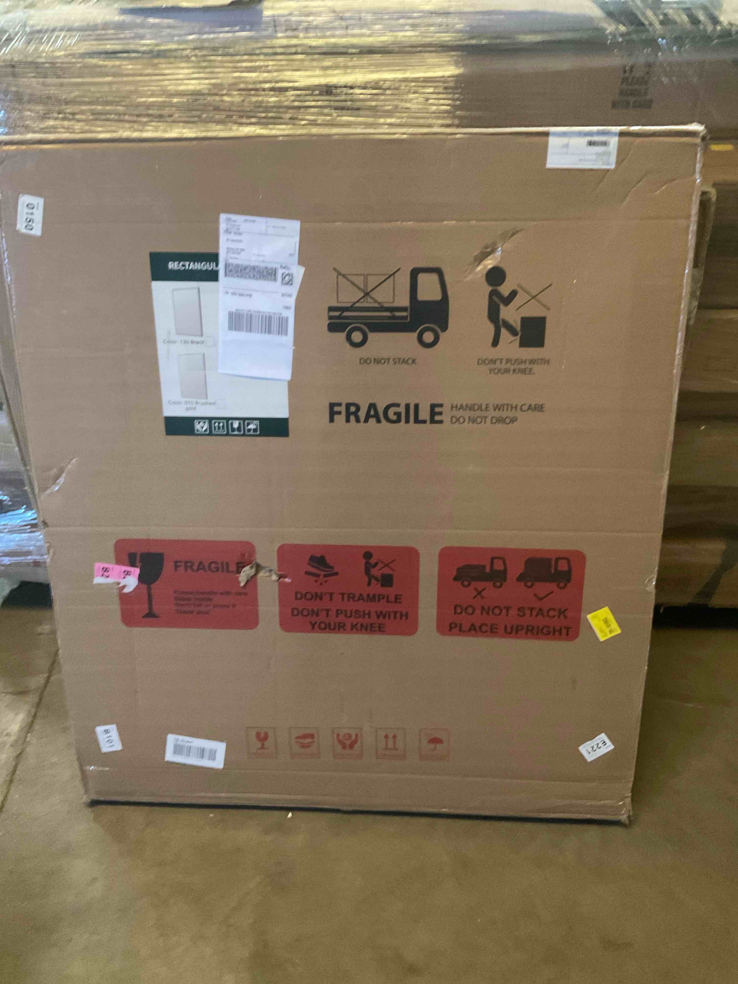 Condition photo showing Good Condition for Lesamuel Wall Mounted Vanity Mirror w/ Aluminum Frame for Bedroom, Entryway, Living Room