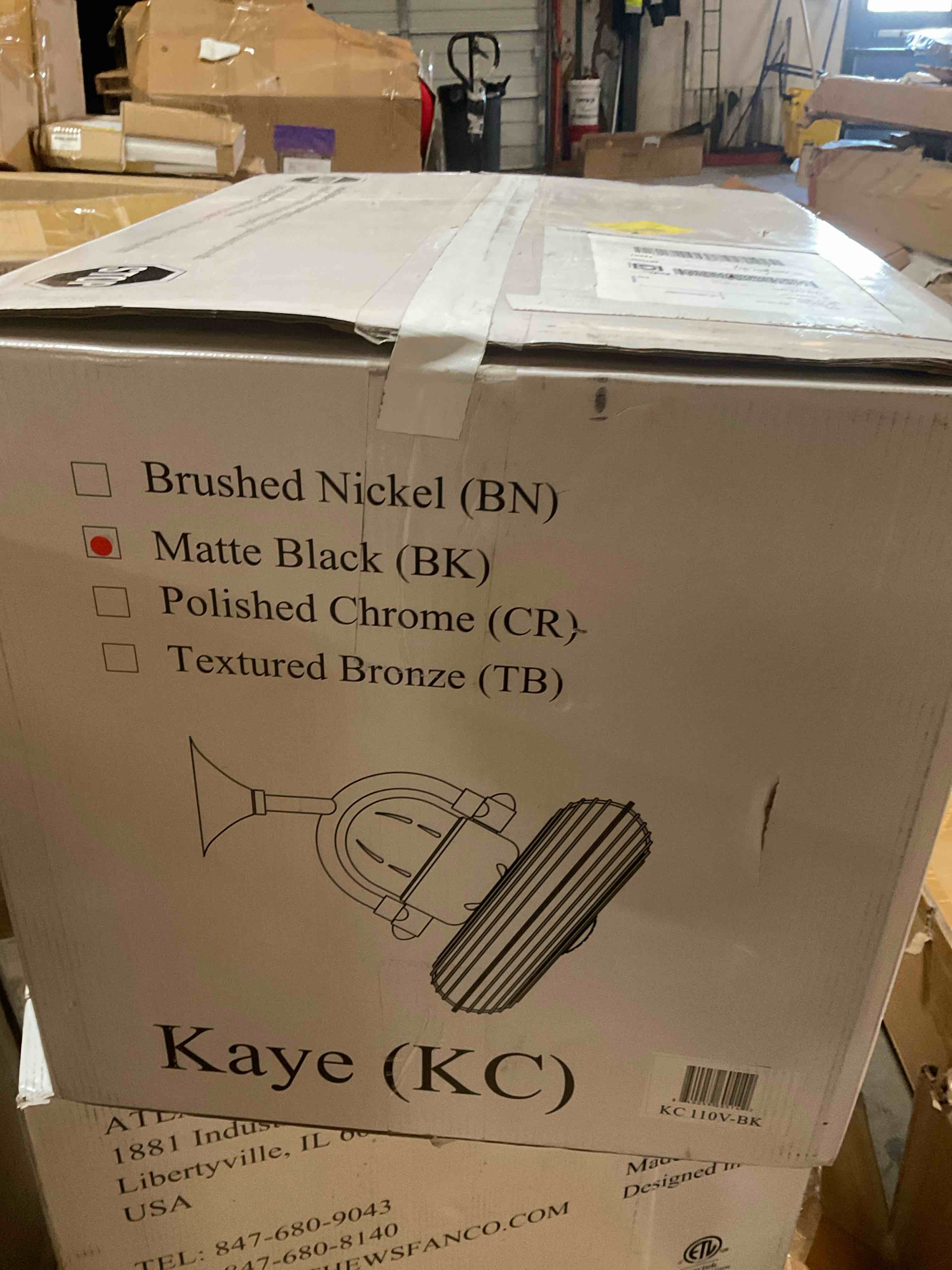 matte black wall mount fan