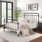 Condition photo showing Good Condition for black queen, metal platform bed
