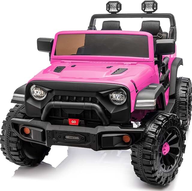 24v pink jeep children’s ride on toy