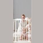 extra wide baby gate, walk through pressure mounted no drill,easy install extra security