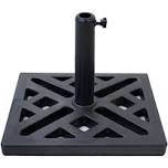 patio umbrella base,heavy duty umbrella stand with 5 wheels, max 135lb fillable umbrella holder wind-resistant, mobile square market stand for outdoor, deck, poolside, lawn