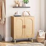 rubenstein modern rattan 18 pair shoe storage cabinet