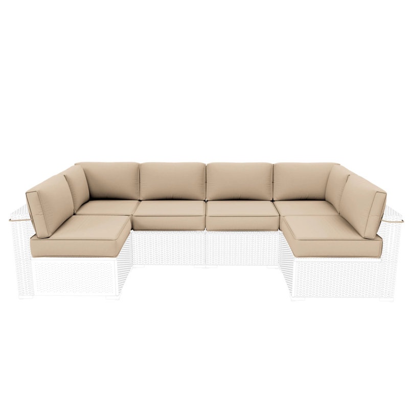 14-piece outdoor 5" replacement cushion set seat/back cushion?26'' w x 26'' d?only cushions