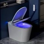 smart toilet with bidet, bidet toilet with heated seat and night light, modern tankless toilet with uv for bathroom, one piece toilets with soft close, dryer, foot sensor, auto lid&seat