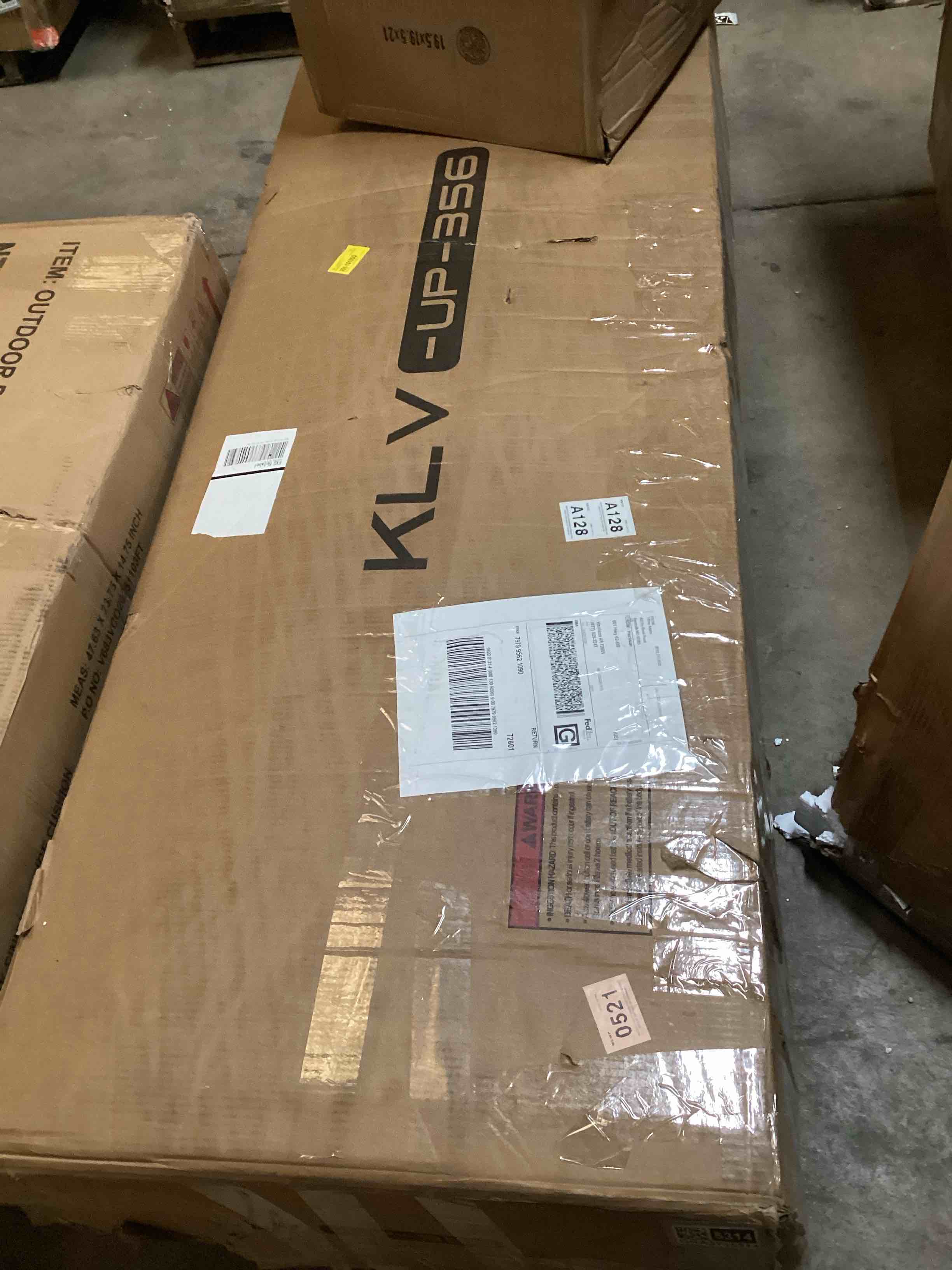 Condition photo showing Good Condition for upholstered bed frame with 55" tall headboard, soft corduroy fabric platform bed, noise-free, no box spring needed