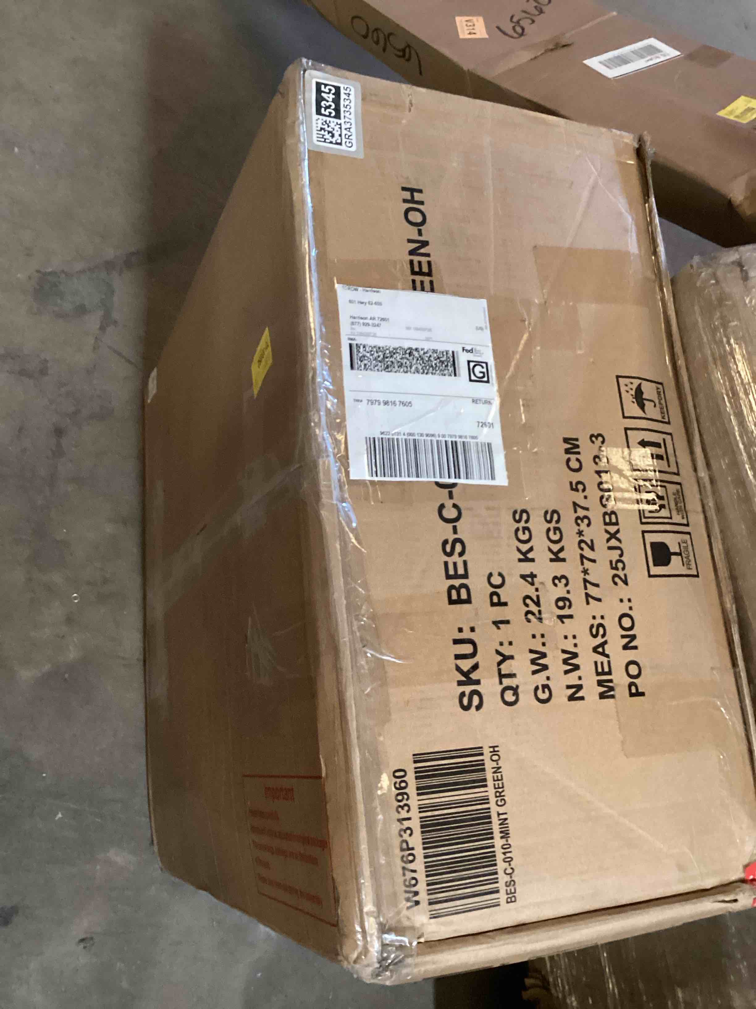 Condition photo showing As Is for (no hardware ) bolanle tufted upholstered wide back armchair