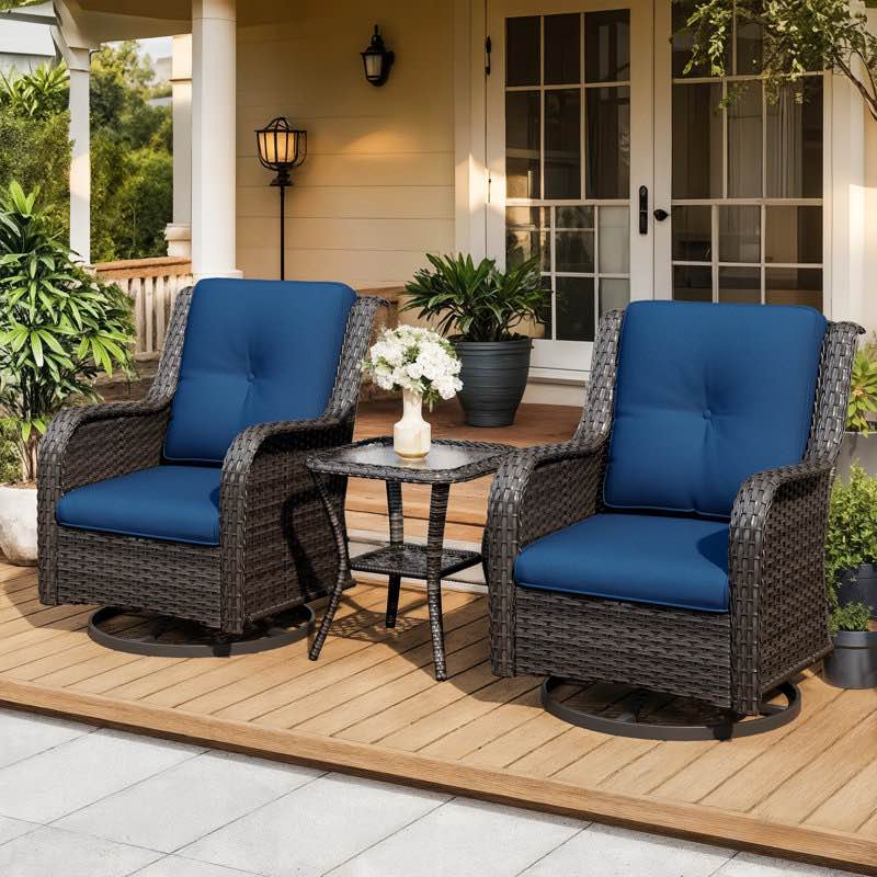 2pcs outdoor 4"deep seat cushion set with olefin fabric,6 colors available