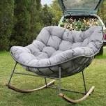 Patio Papasan Rocking Chair