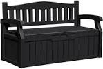 80 gallon storage bench for patio furniture, porch decor and outdoor seating