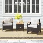 2-person outdoor seating group with cushions