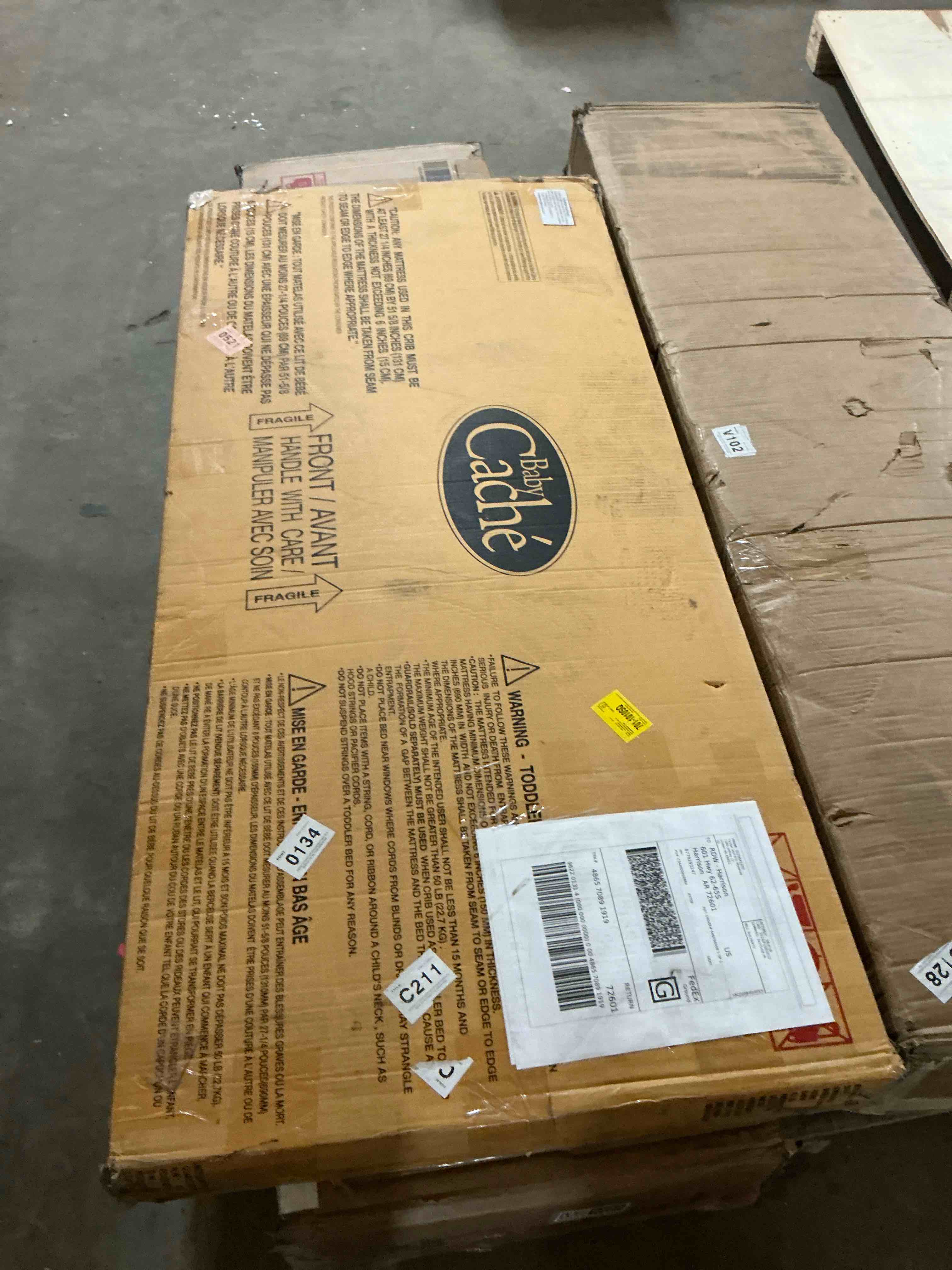 Condition photo showing As Is for (one crib rail)baby cashe crib rail