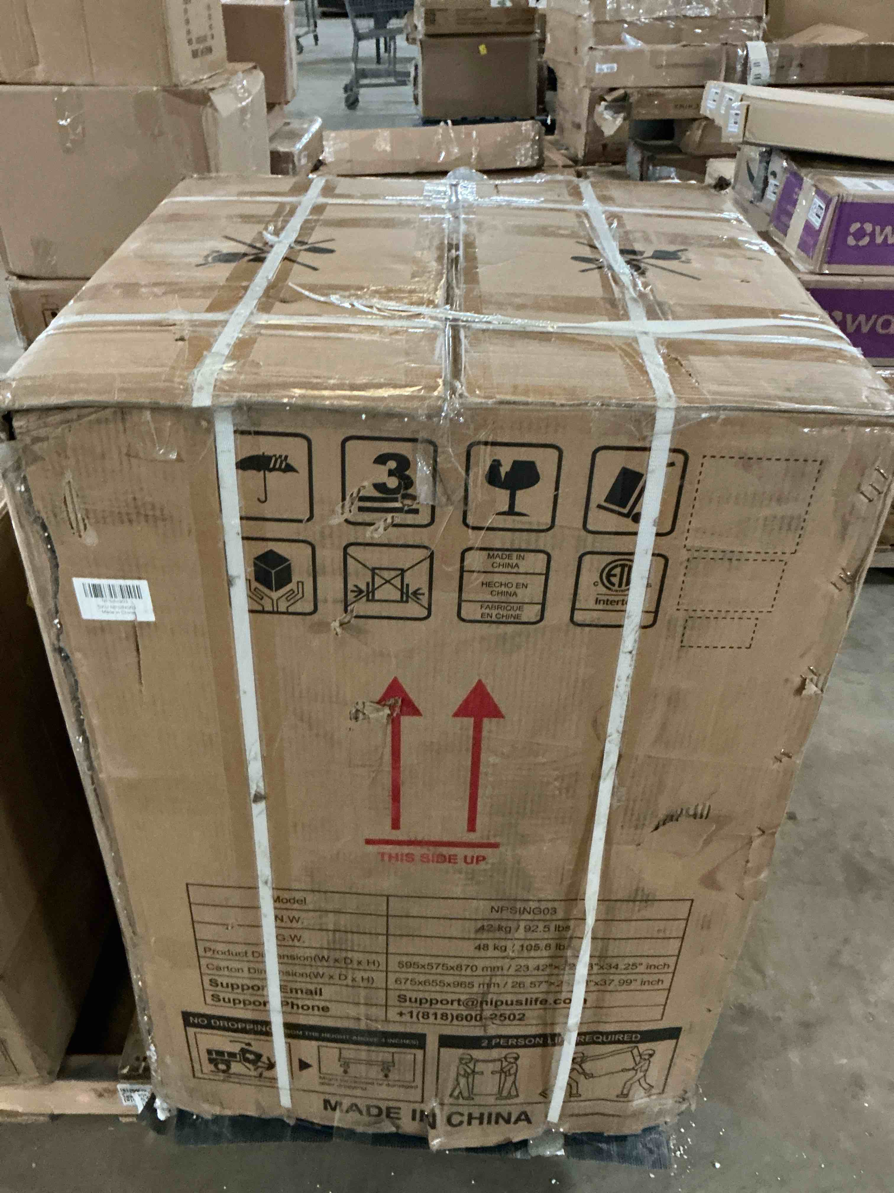 Condition photo showing Good Condition for 24 inch beverage refrigerator cooler, 190 can built-in and freestanding with glass door, led light, safety lock for beer, wine, soda, drinks, classic series – available in three colors: silver, black, and white