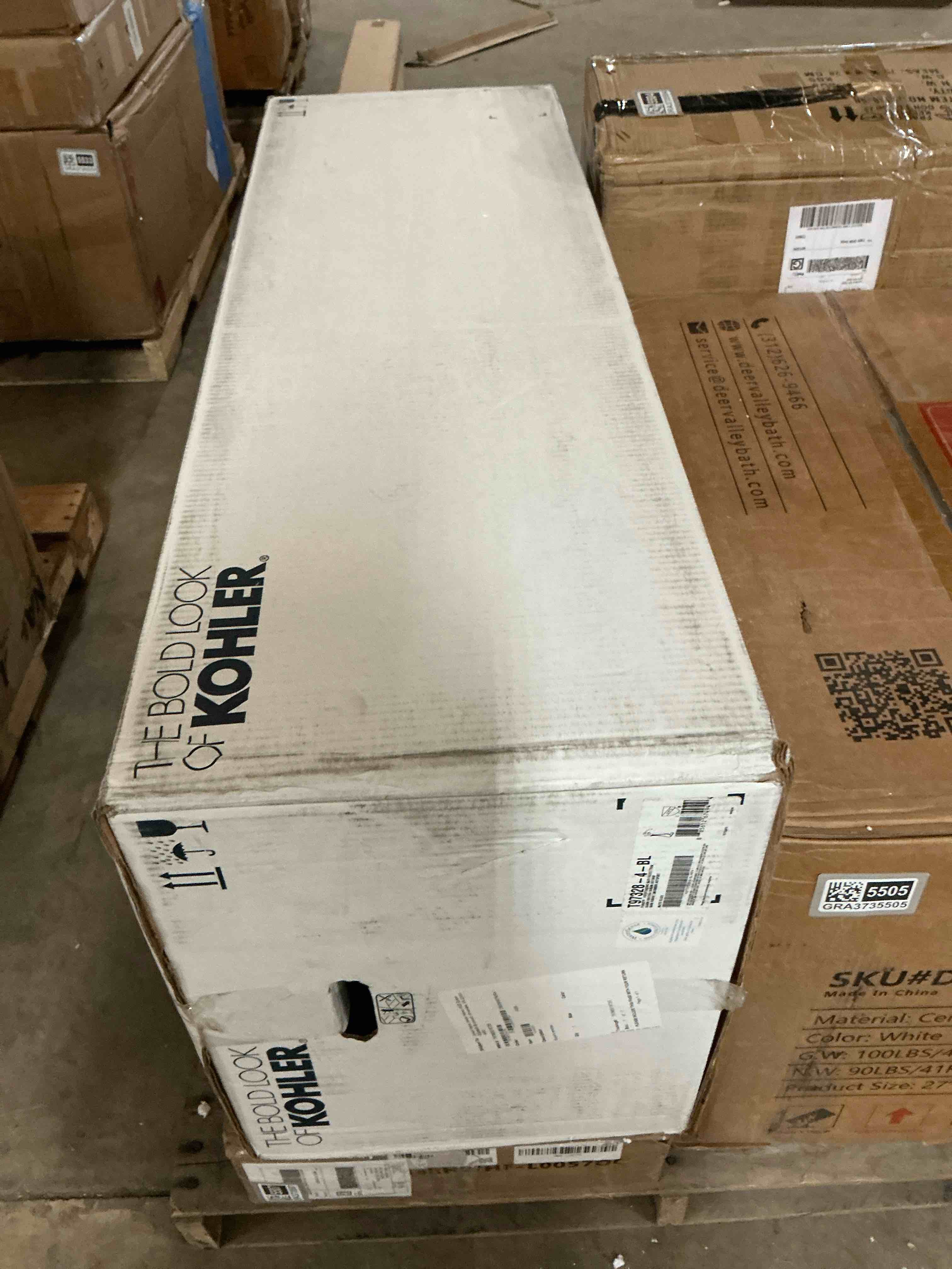 Condition photo showing Good Condition for black purist floor-mount bath filler trim with handshower