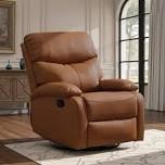 brown leather recliner