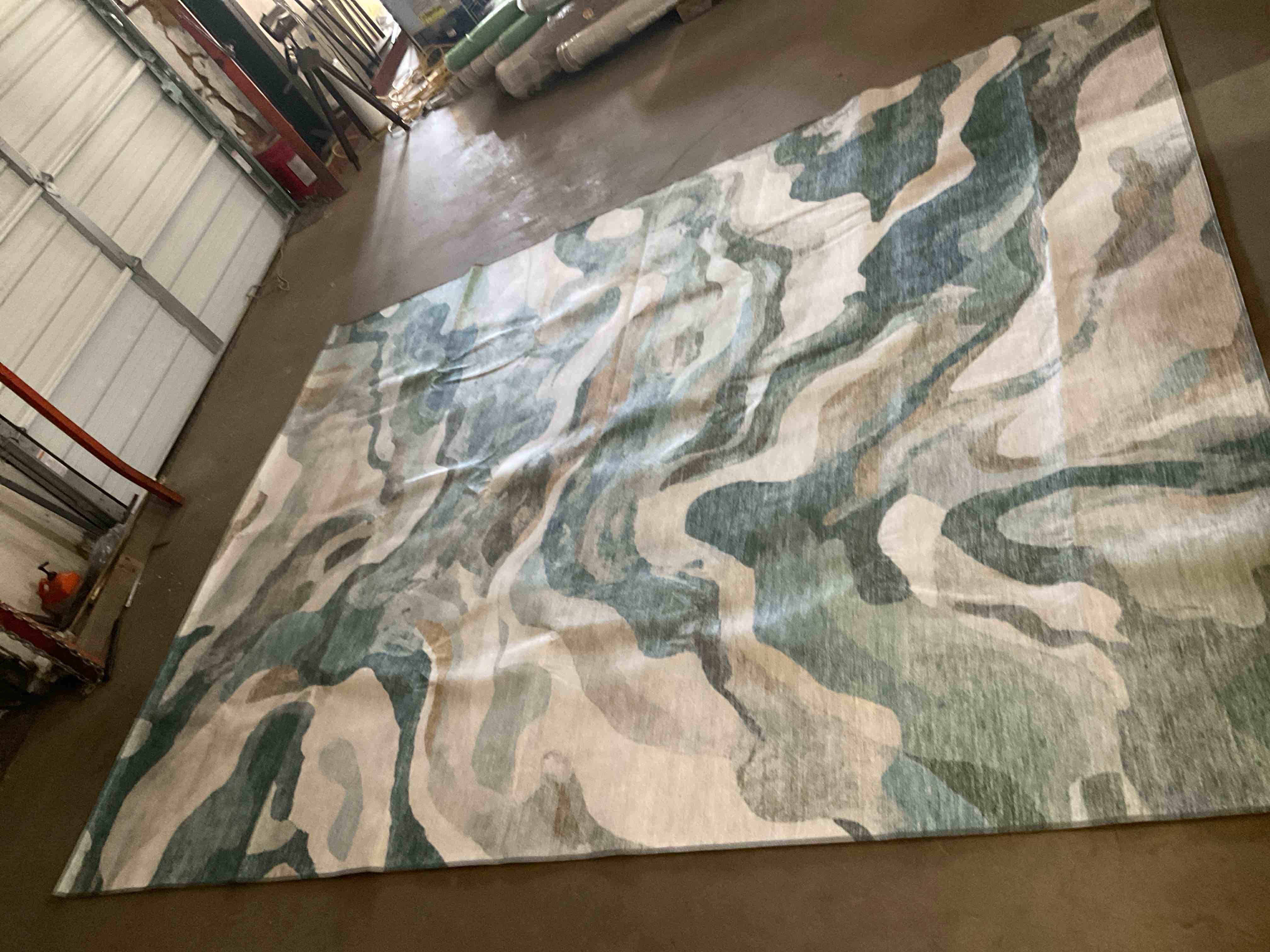 Addison Chanel teal 9 x 12 polyester