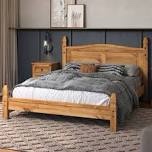Farmhouse Solid Wood Bed with Chunky, Sturdy Posts - Rustic Style