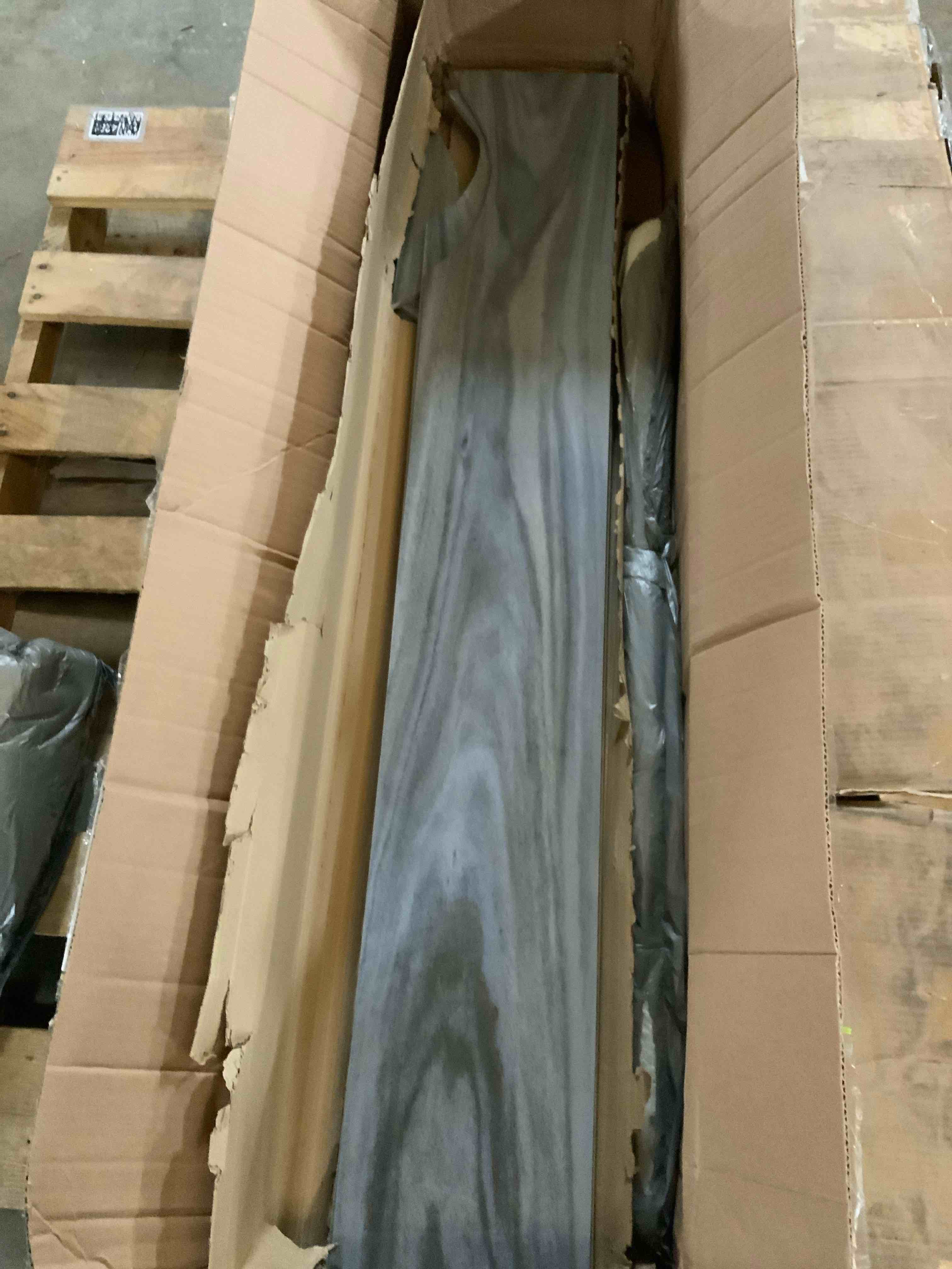 Condition photo showing As Is for broke.     porcelain planks